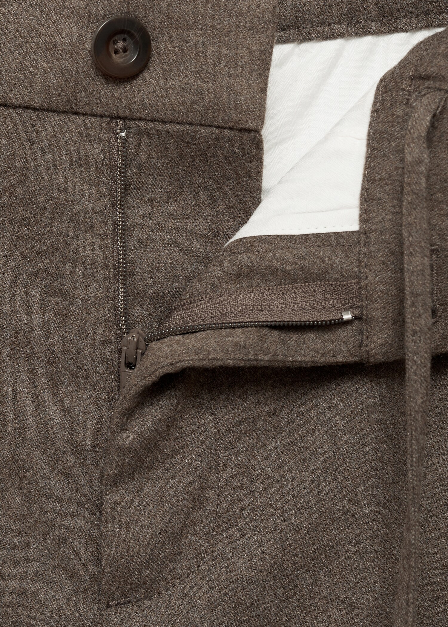 Pantalon regular fit pinces cordon - Détail de l'article 0