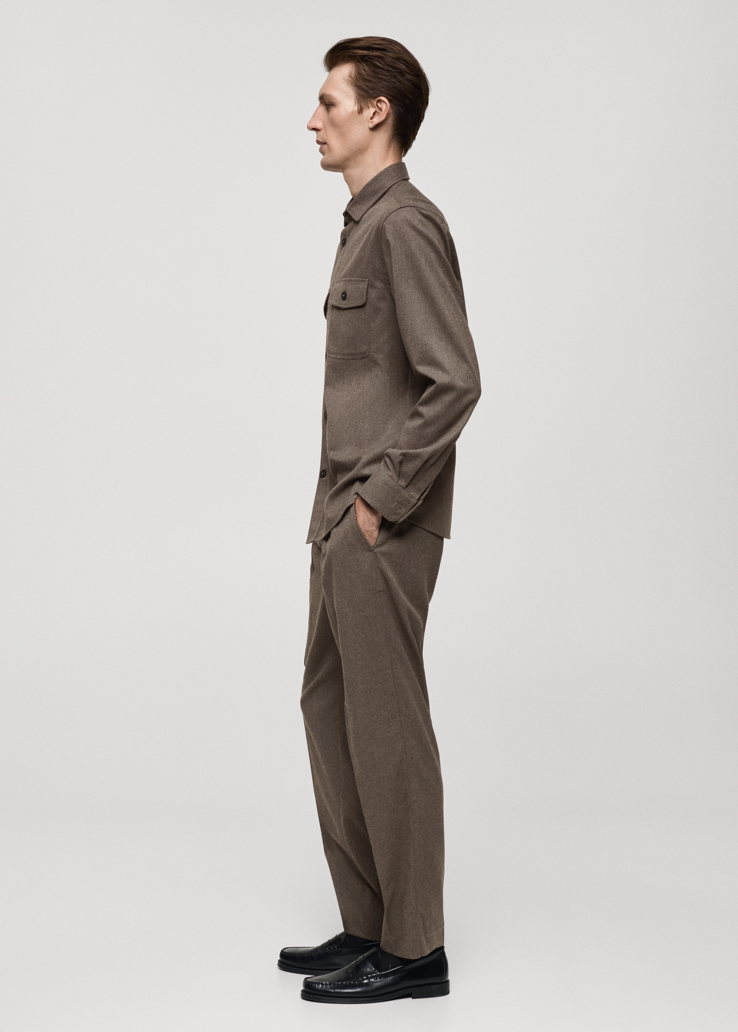 Pantalon regular fit pinces cordon - Détail de l'article 2