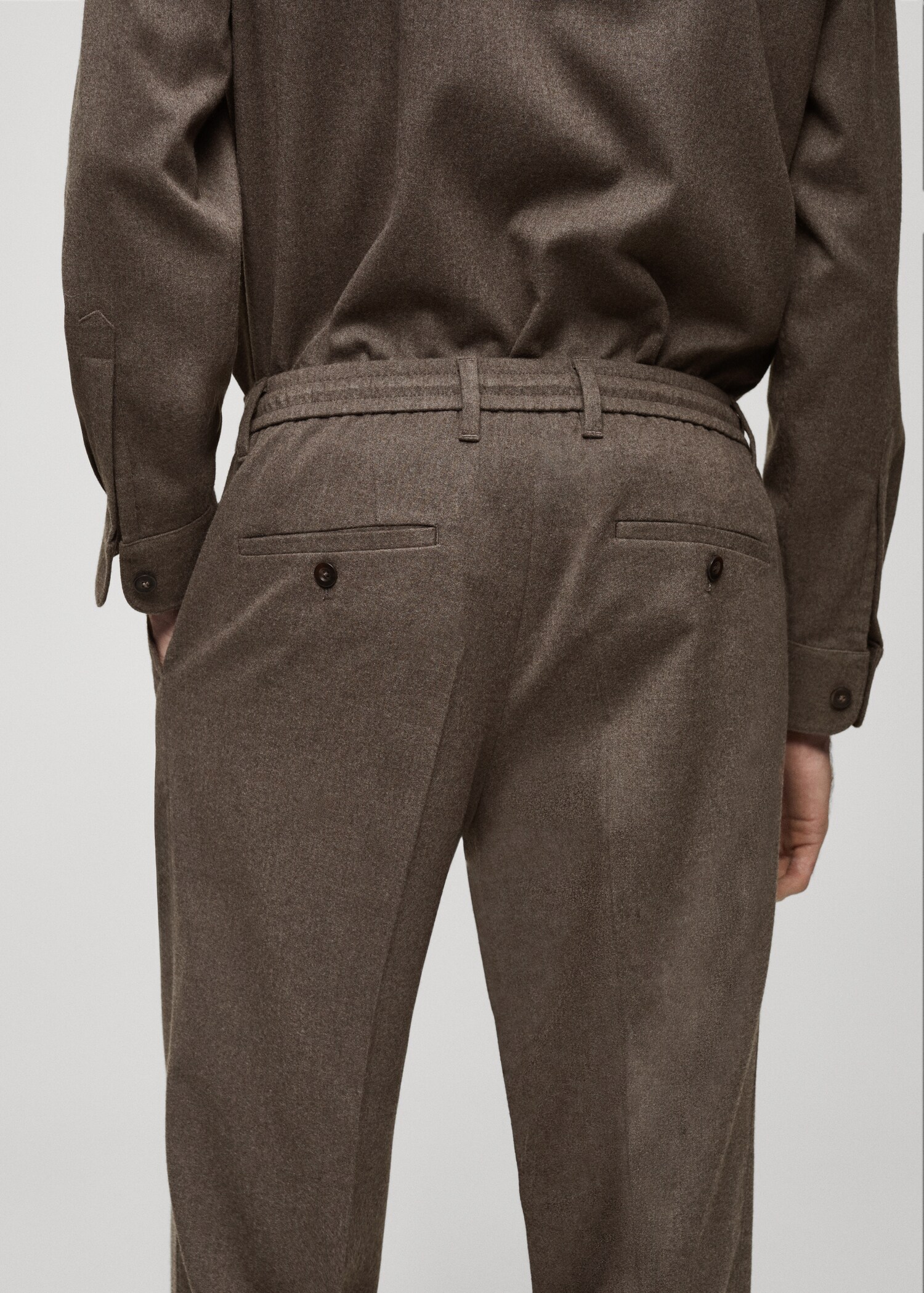 Pantalon regular fit pinces cordon - Détail de l'article 6