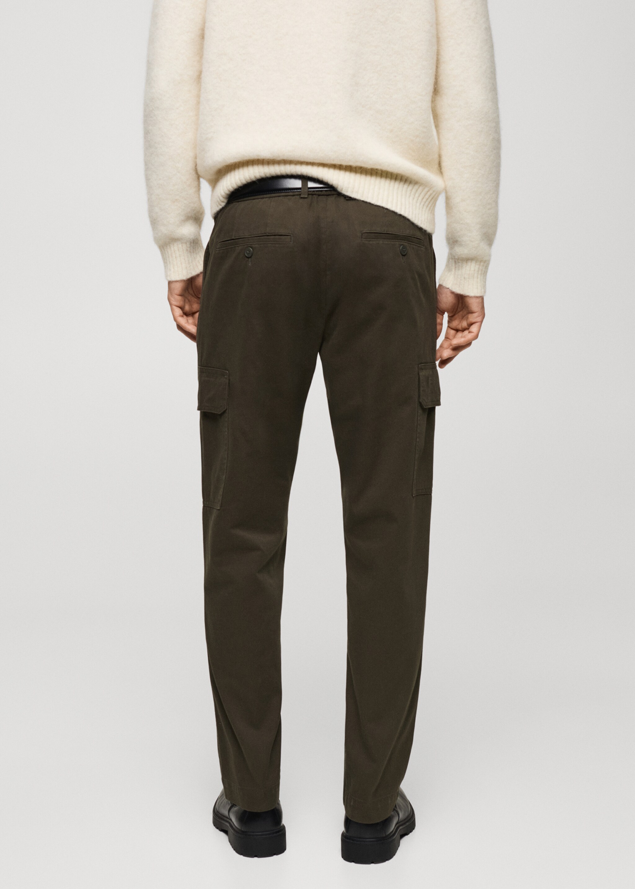 Straight-fit cargo trousers - Reverse of the article