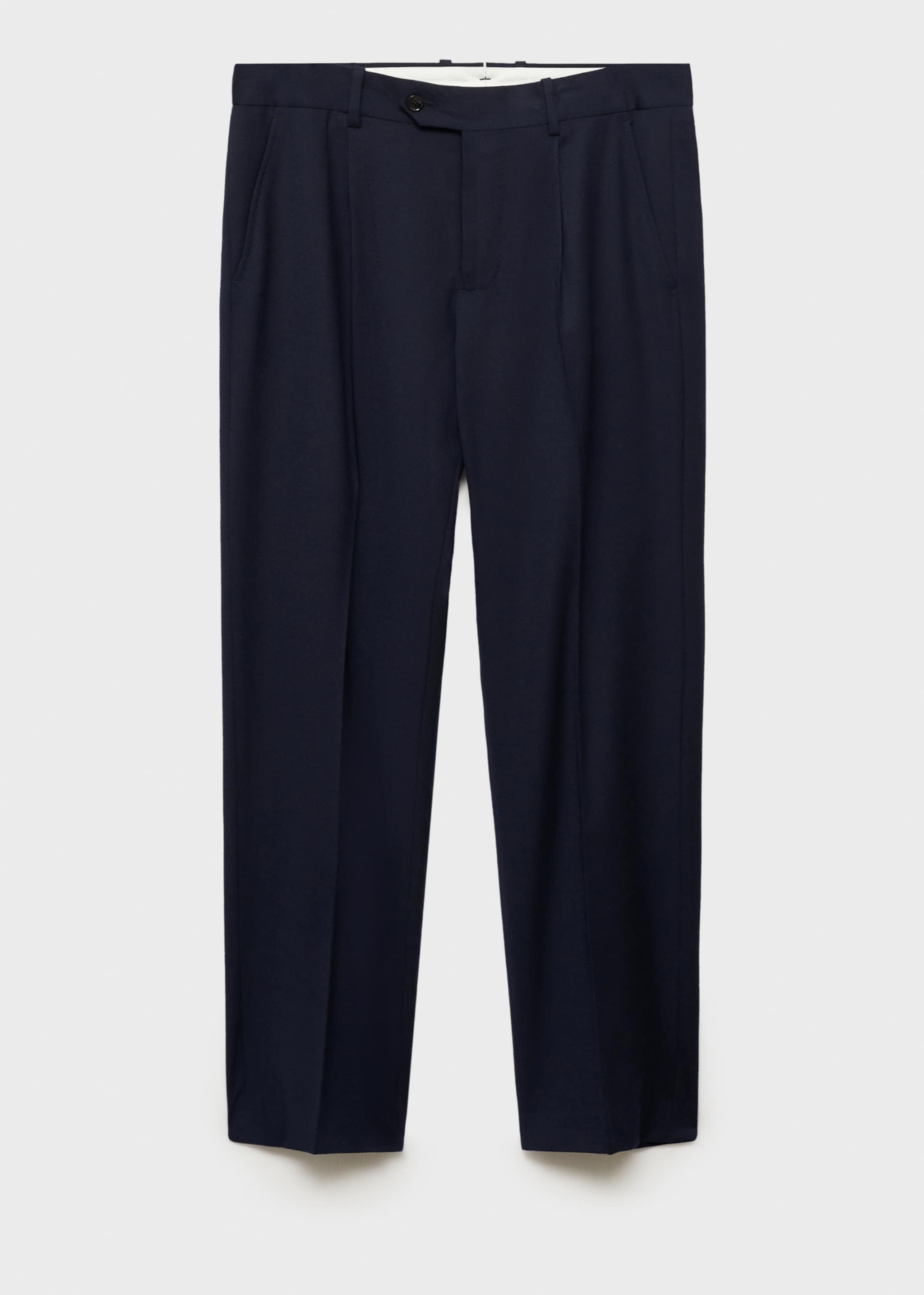 100% virgin wool flannel suit trousers - Article without model
