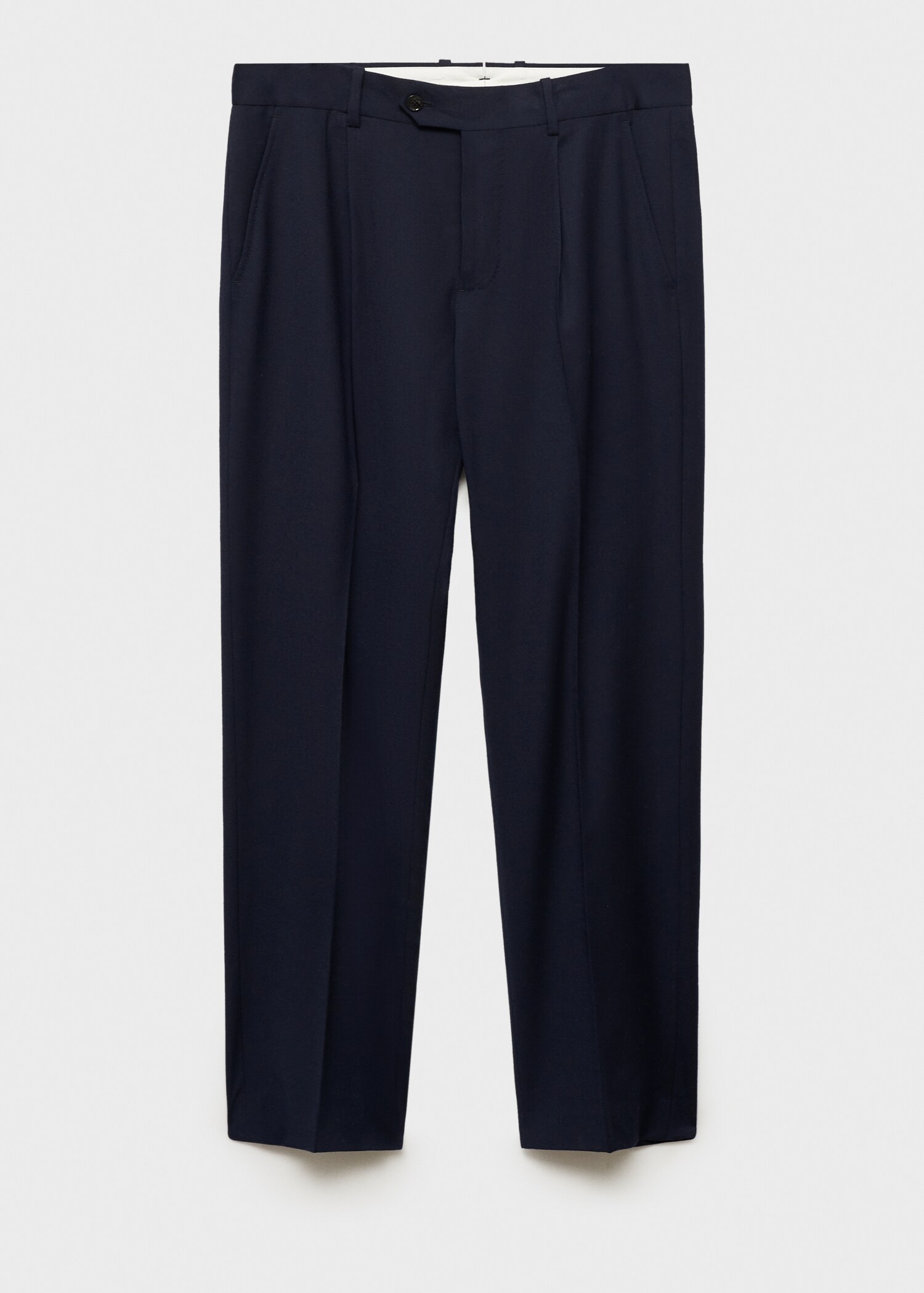 100% virgin wool flannel suit trousers - Article without model