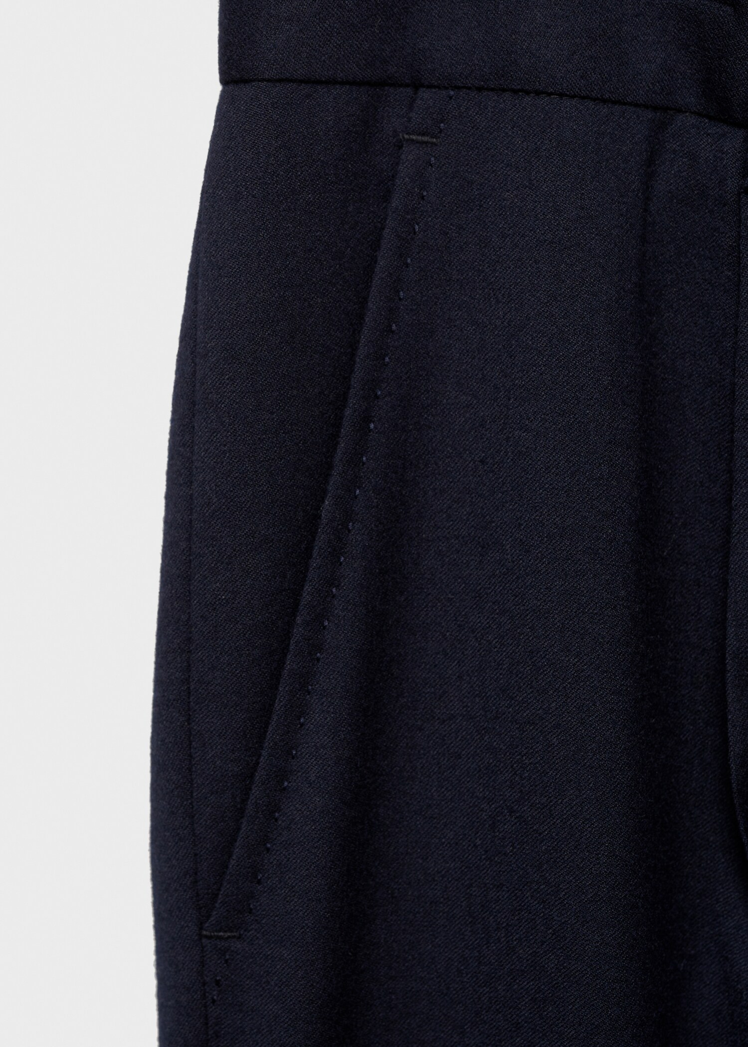 100% virgin wool flannel suit trousers - Details of the article 0