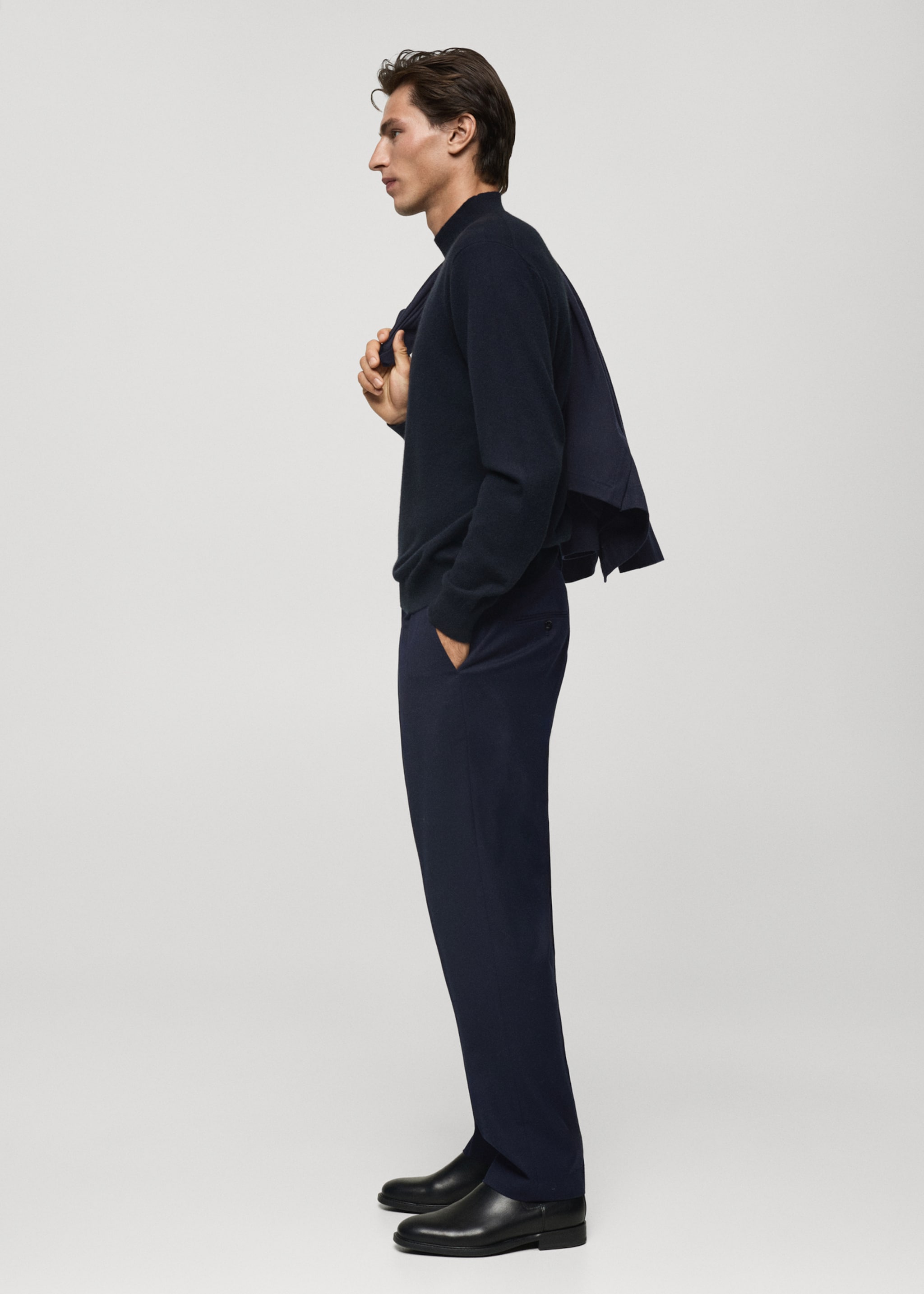 100% virgin wool flannel suit trousers - Details of the article 6