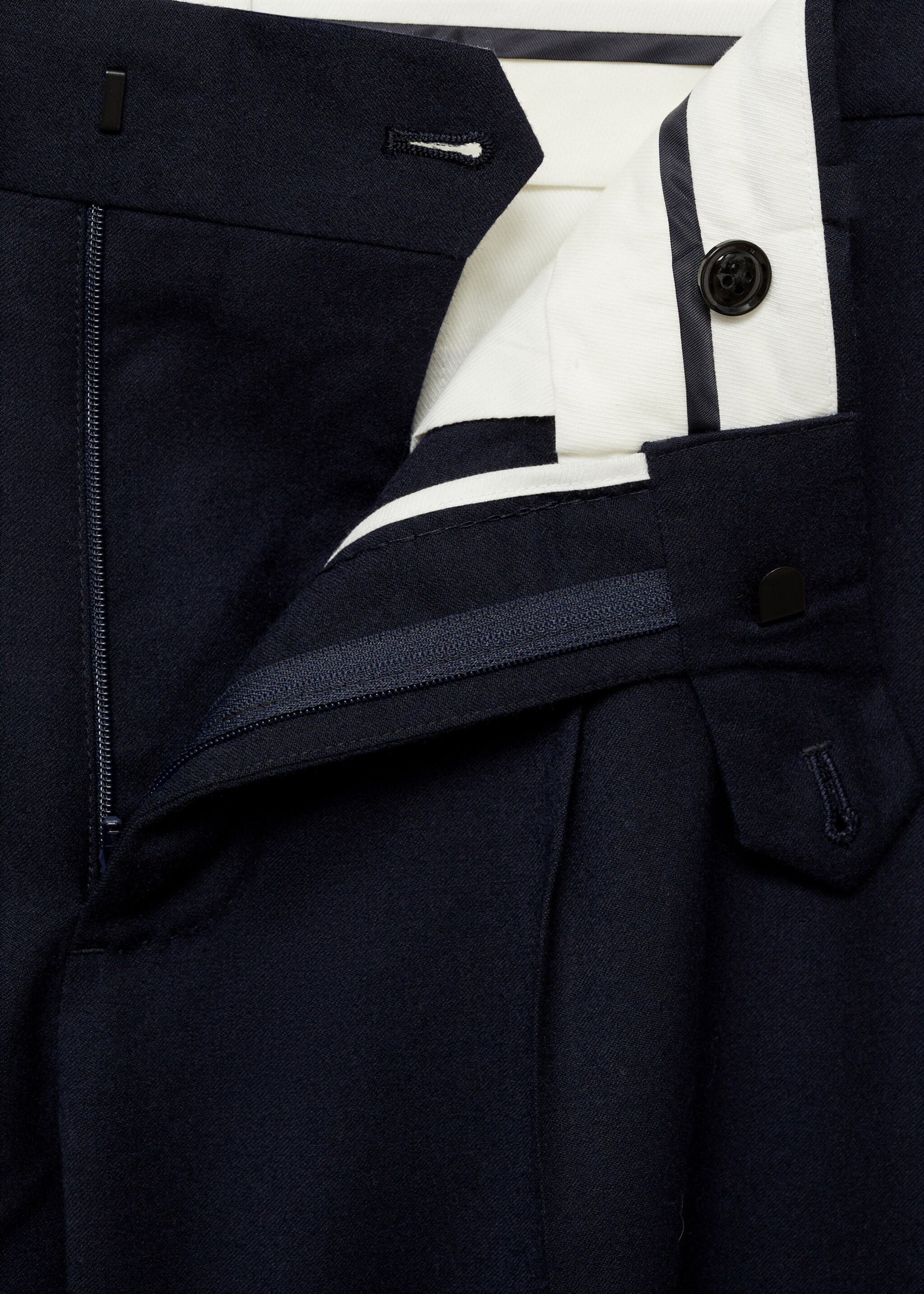 100% virgin wool flannel suit trousers - Details of the article 8