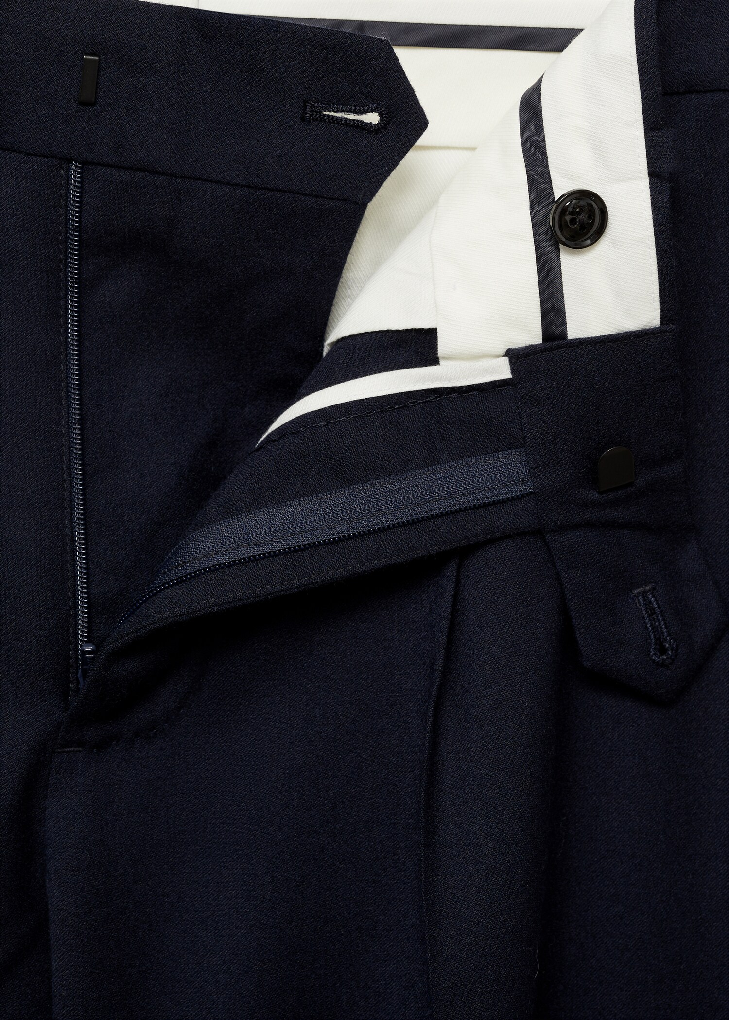 100% virgin wool flannel suit trousers - Details of the article 8