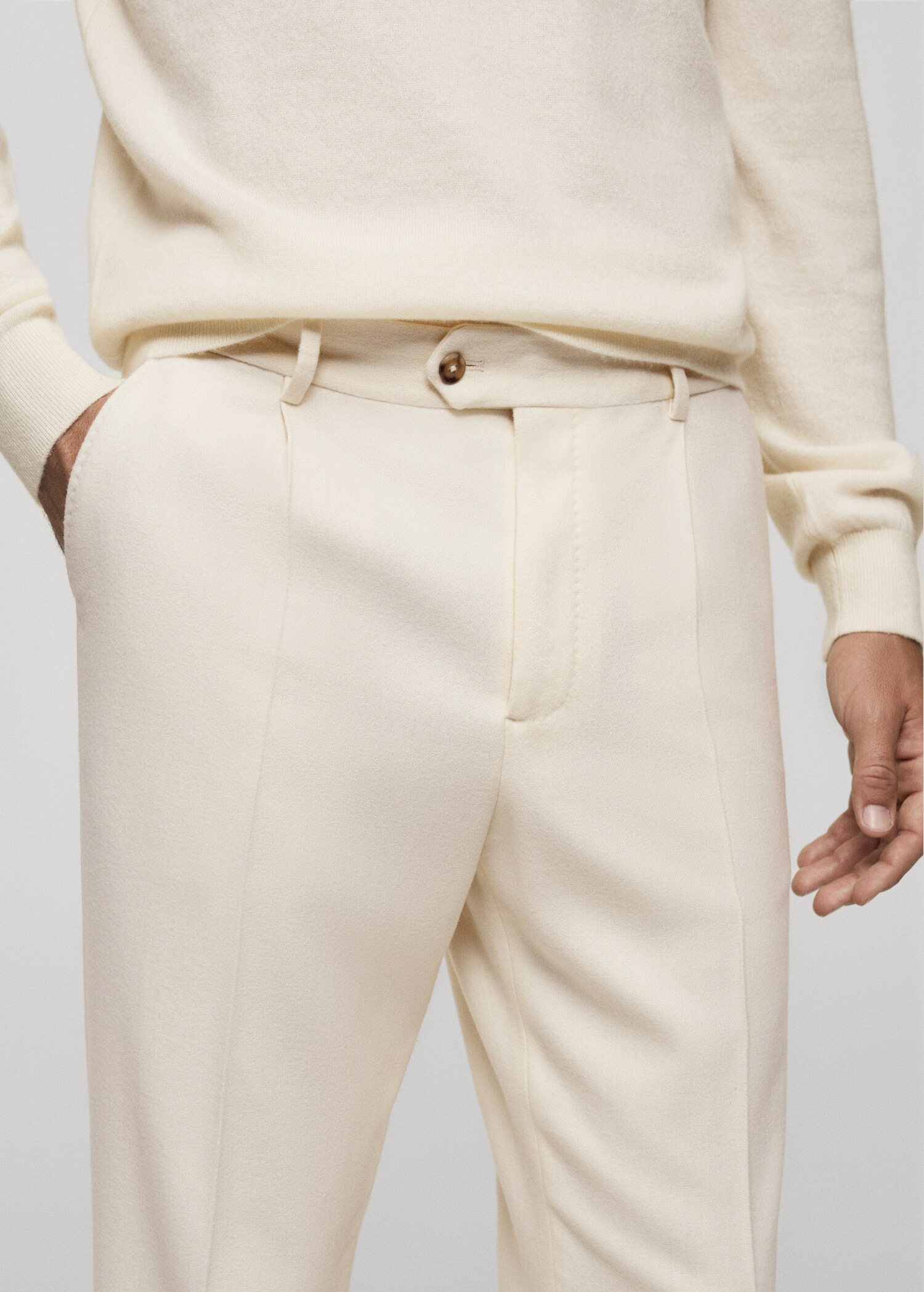 Italian wool flannel suit trousers - Details of the article 1