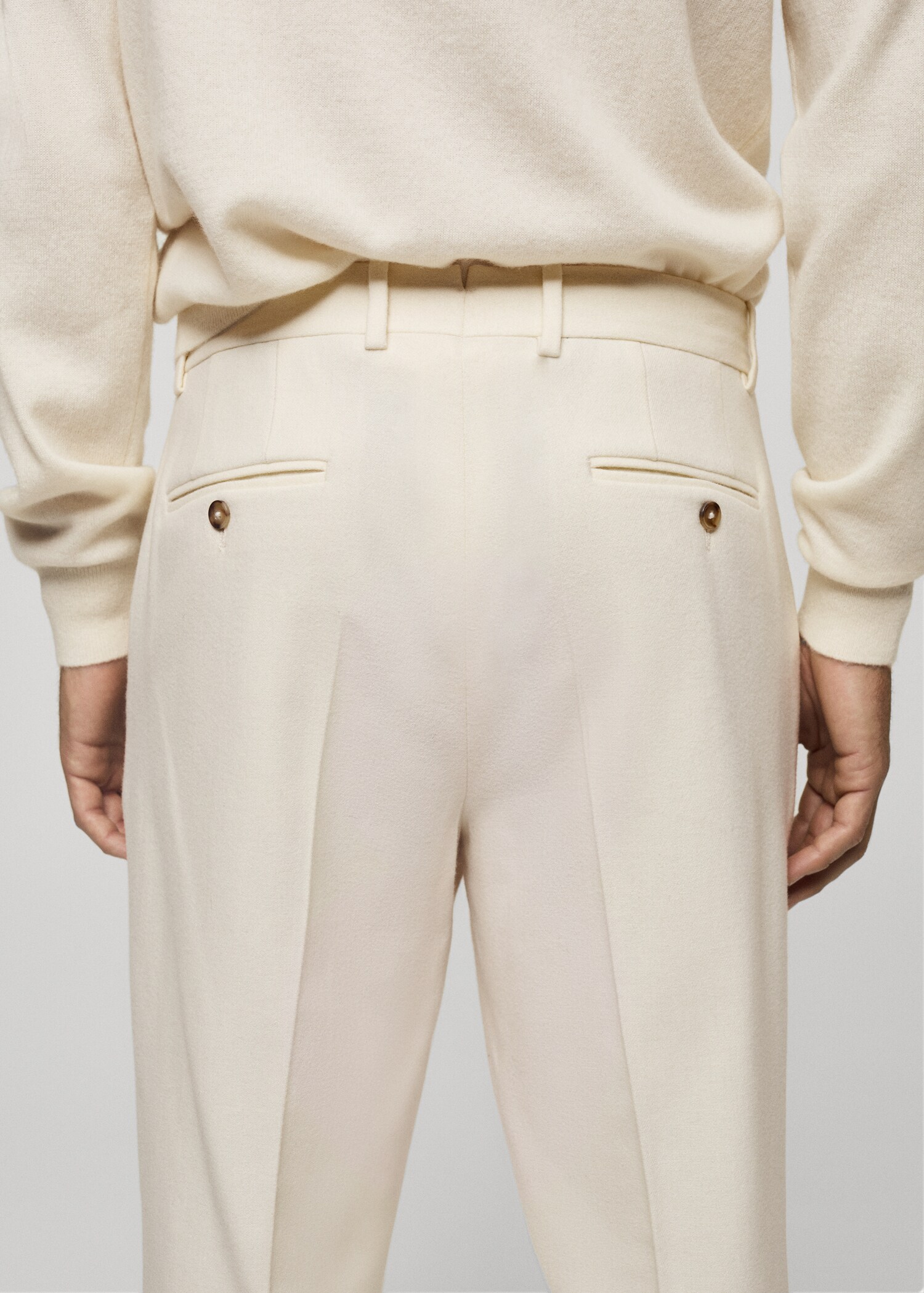 Italian wool flannel suit trousers - Details of the article 2