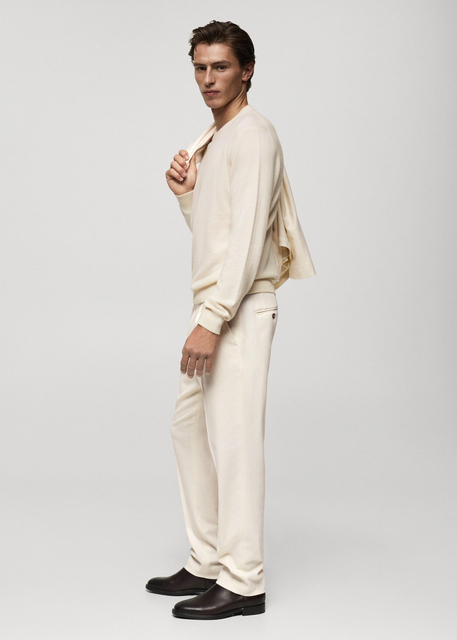 Italian wool flannel suit trousers - Details of the article 6