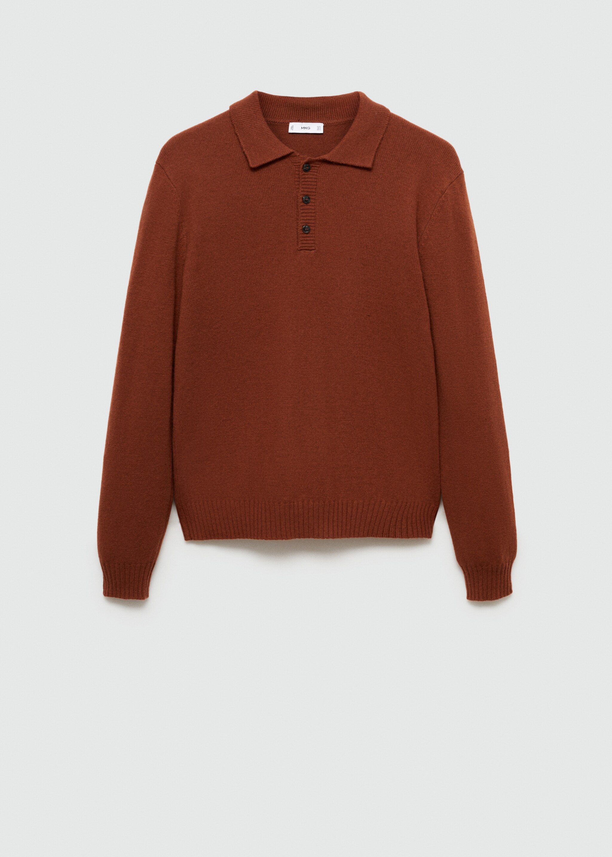 Polo collar wool sweater - Article without model