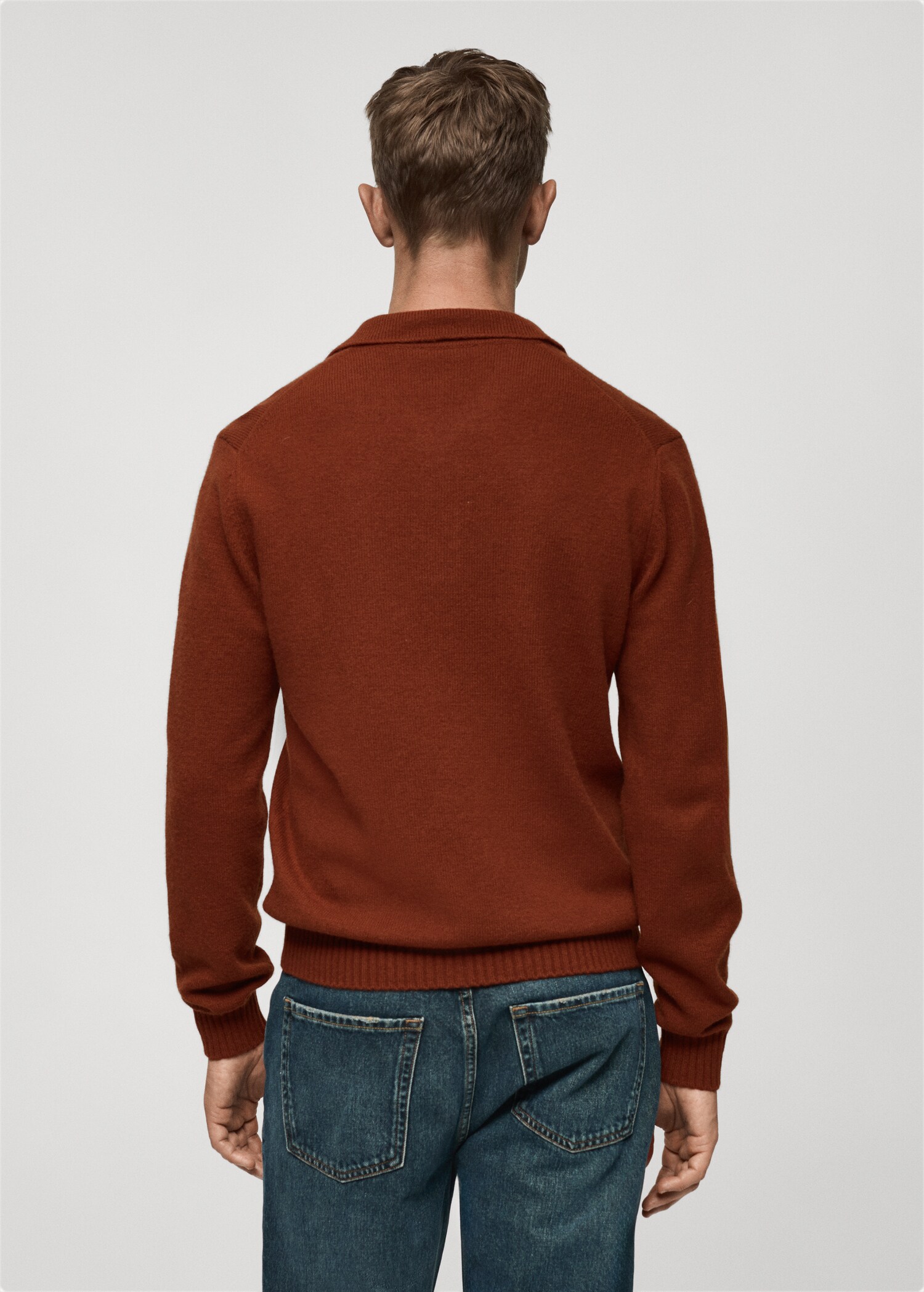Pull-over laine col polo - Verso de l’article