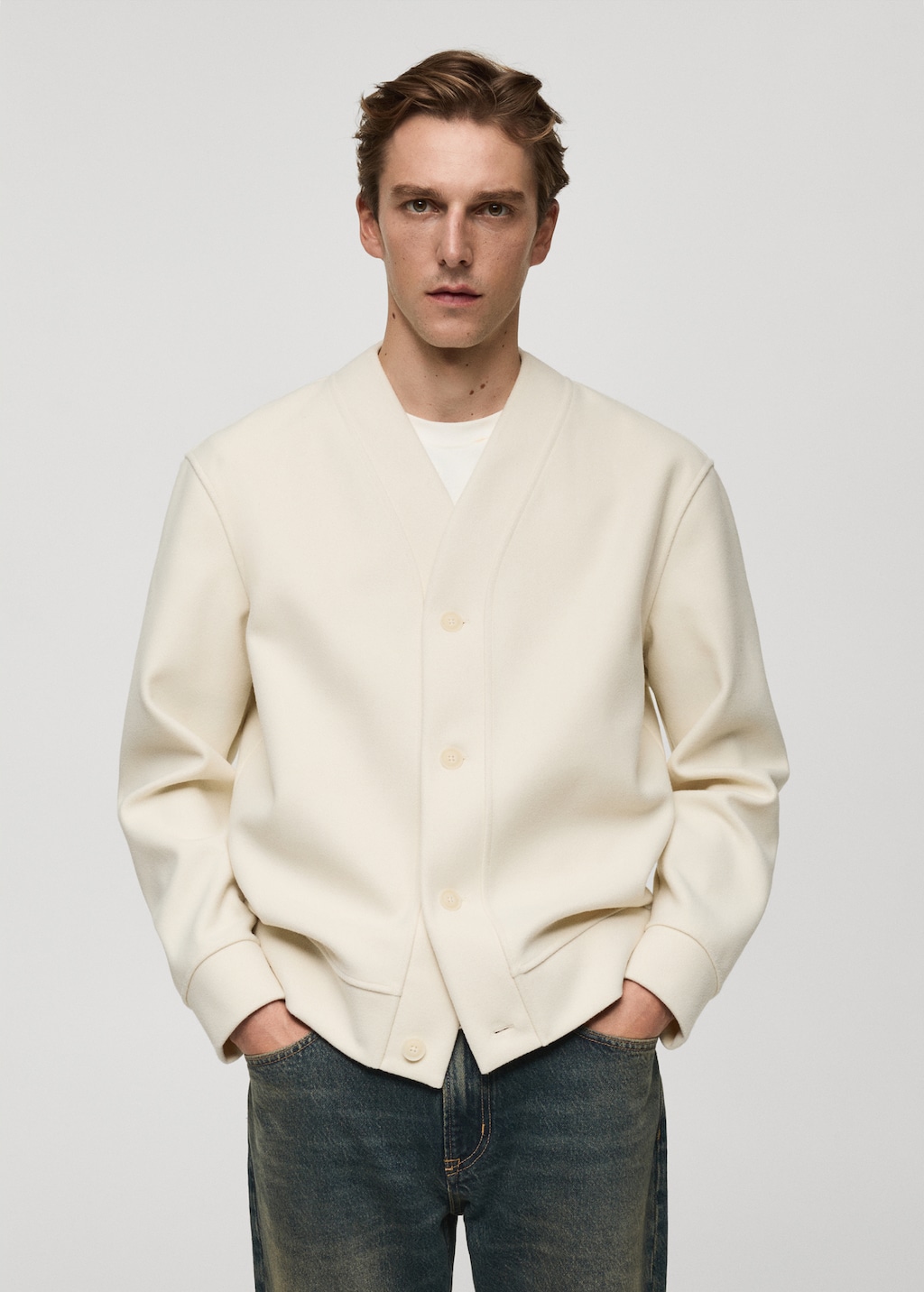 Mango cream cardigan 2025