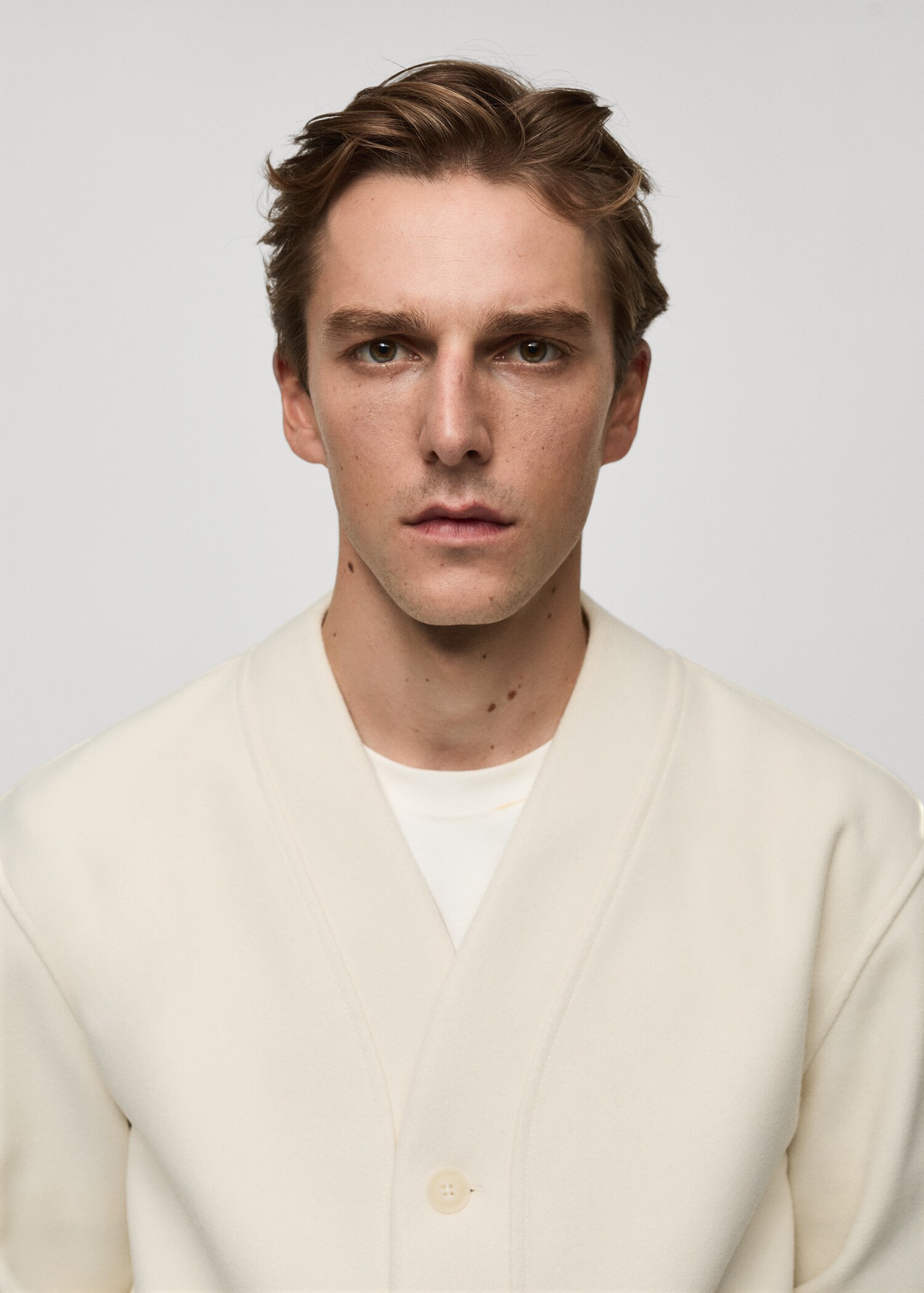 Relaxed fit flannel cardigan - Details of the article 1