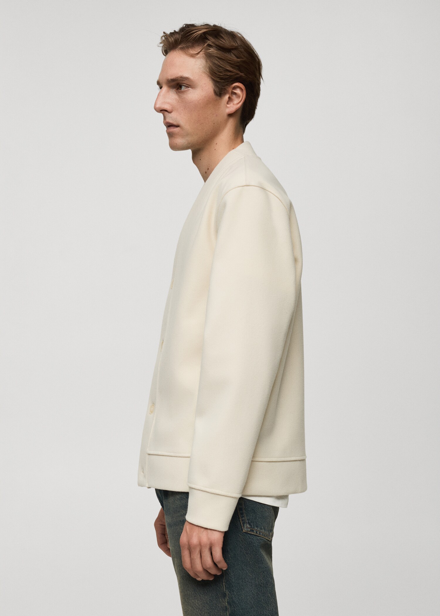 Relaxed fit flannel cardigan - Details of the article 2