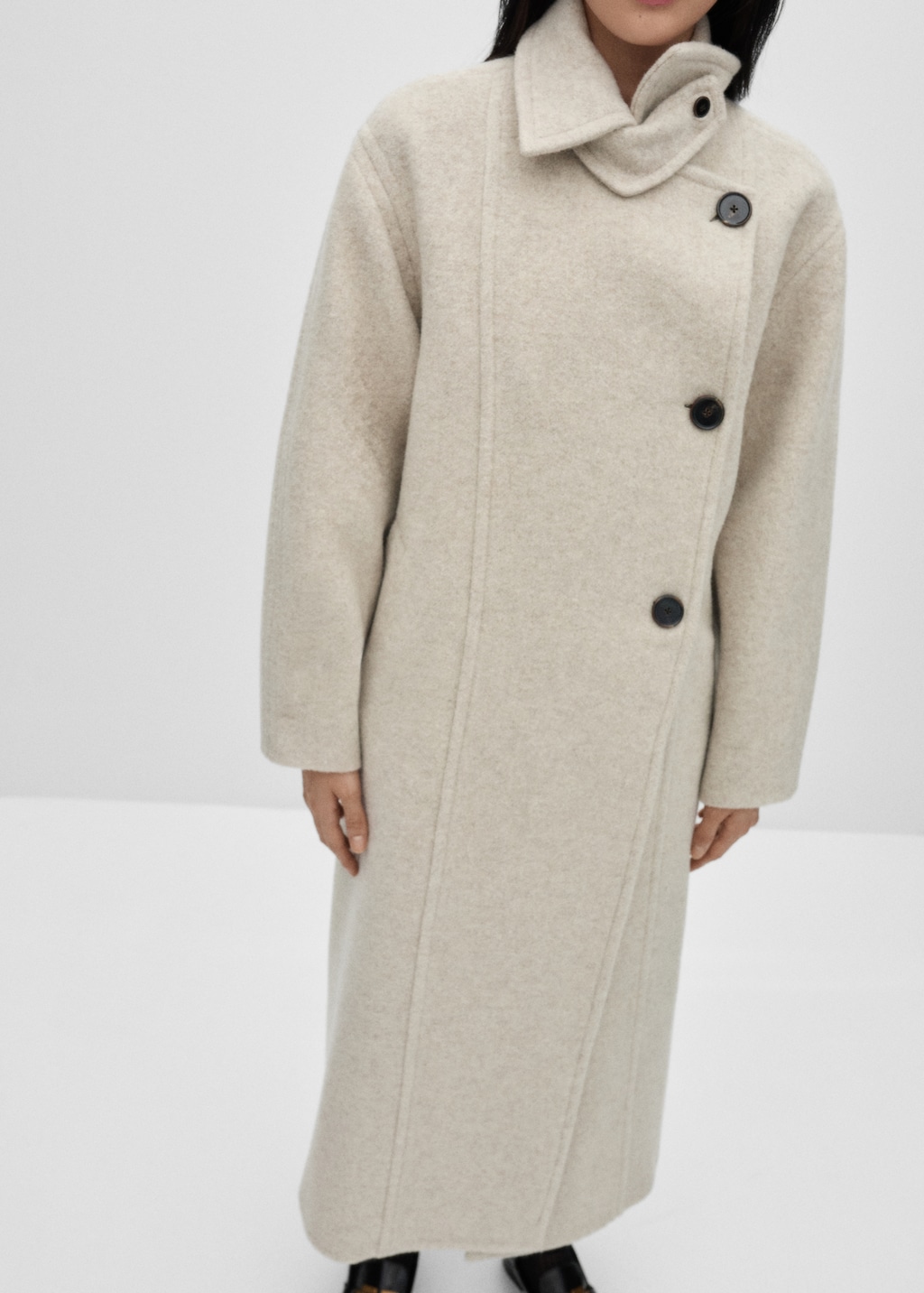 Double breasted wool coat