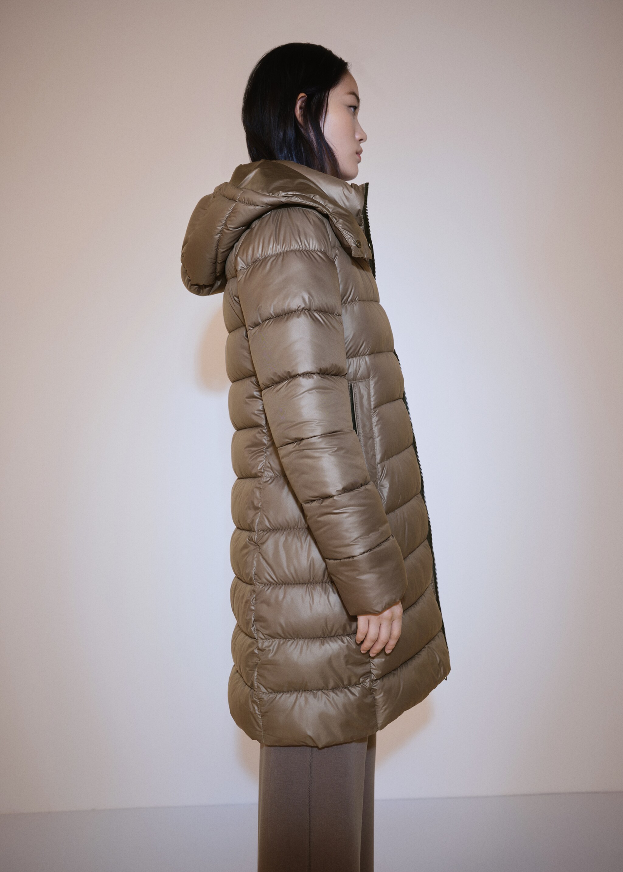 Anorak acolchado impermeable - Plano medio
