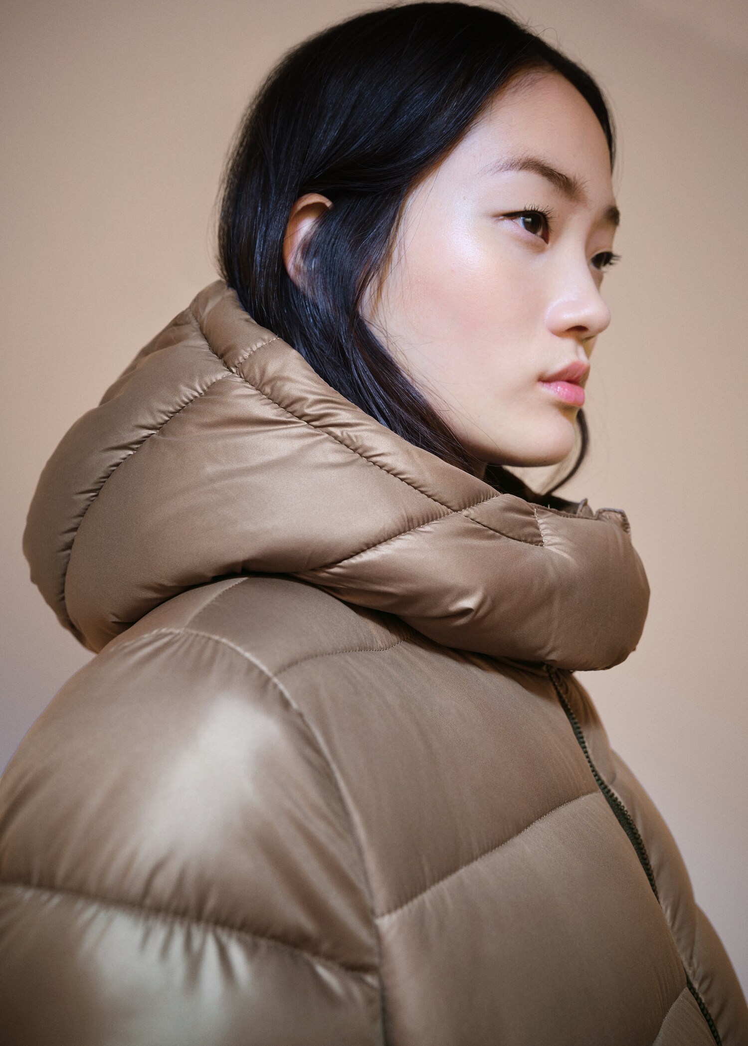 Water-repellent quilted coat - Details of the article 1
