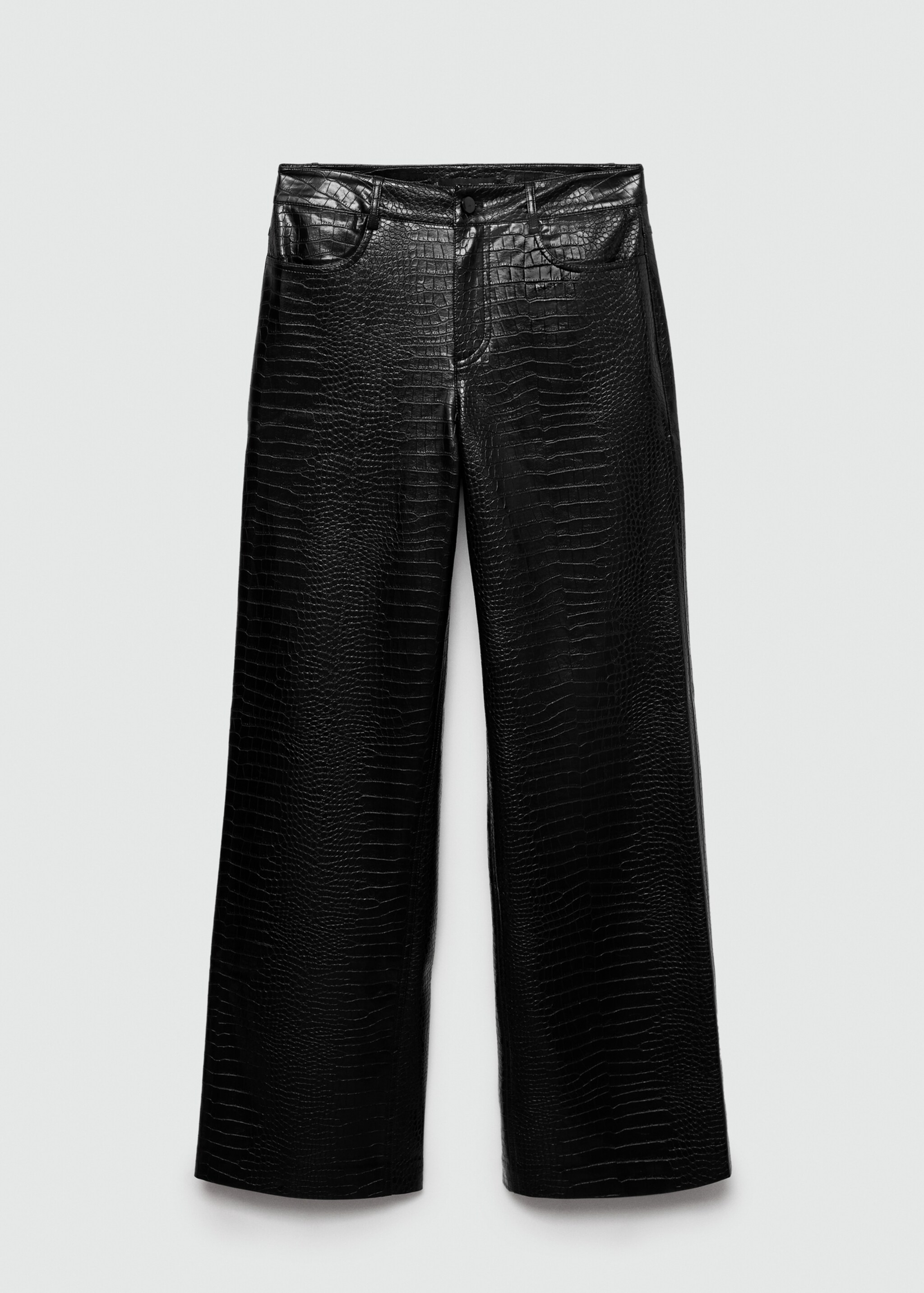 Pantalón recto efecto piel coco - Artículo sin modelo