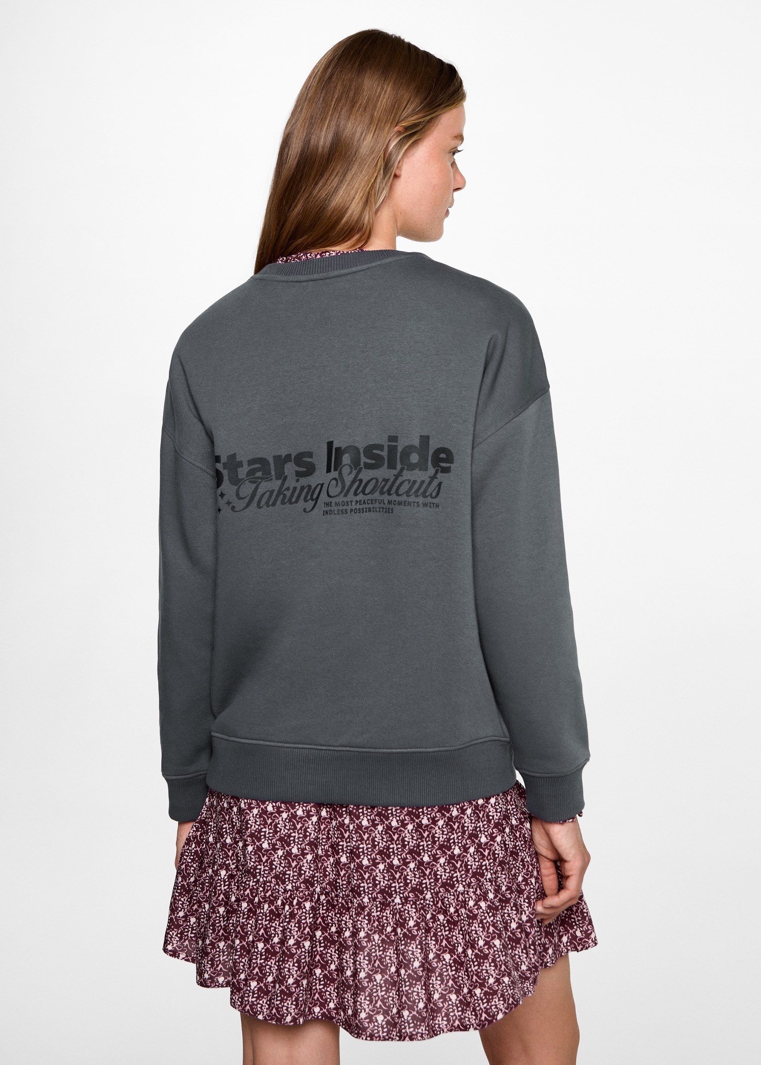Sweat-shirt coton imprimé - Verso de l’article