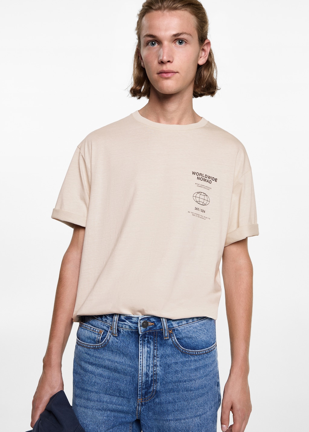 Printed oversize t shirt Teen MANGO Jordan