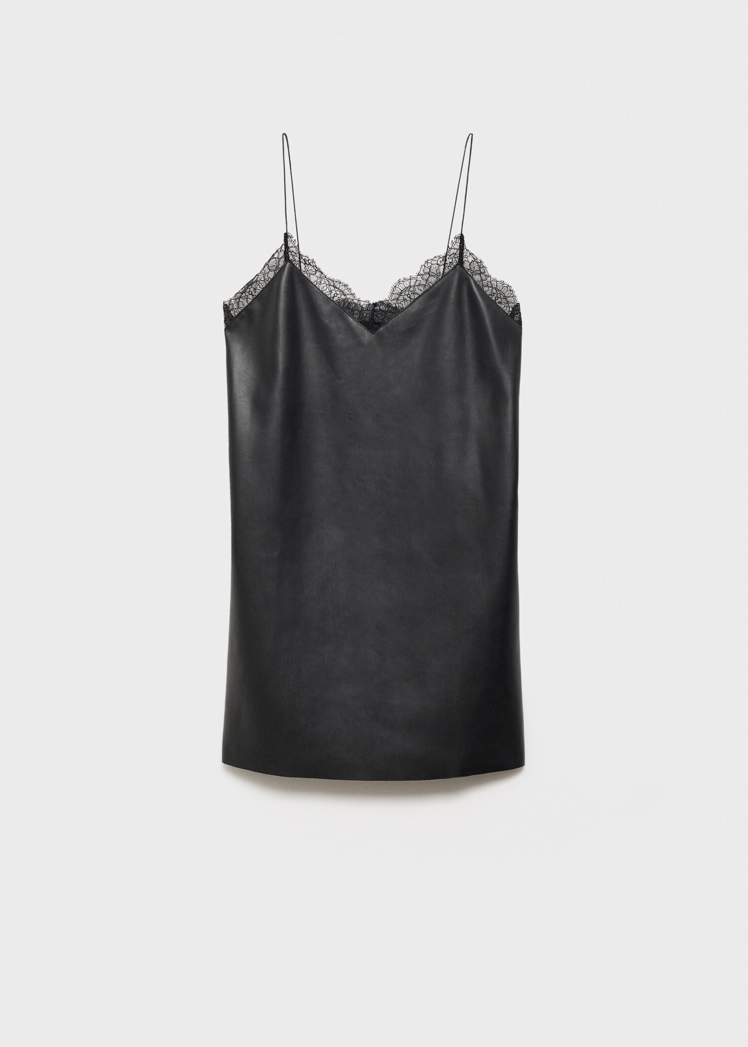 Robe style lingerie simili-cuir - Article sans modèle