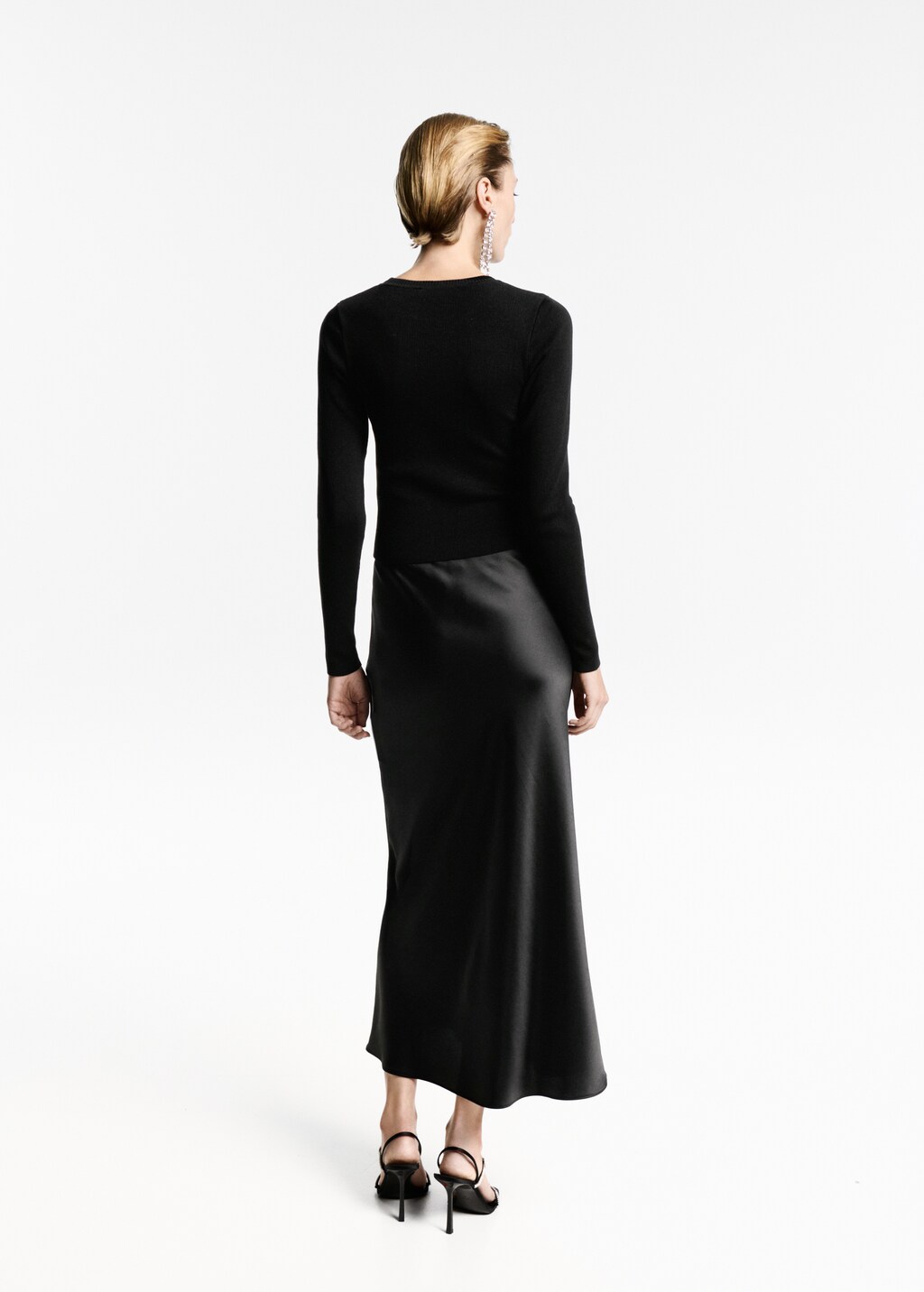 Cropped sweater with rhinestones | MANGO Japan