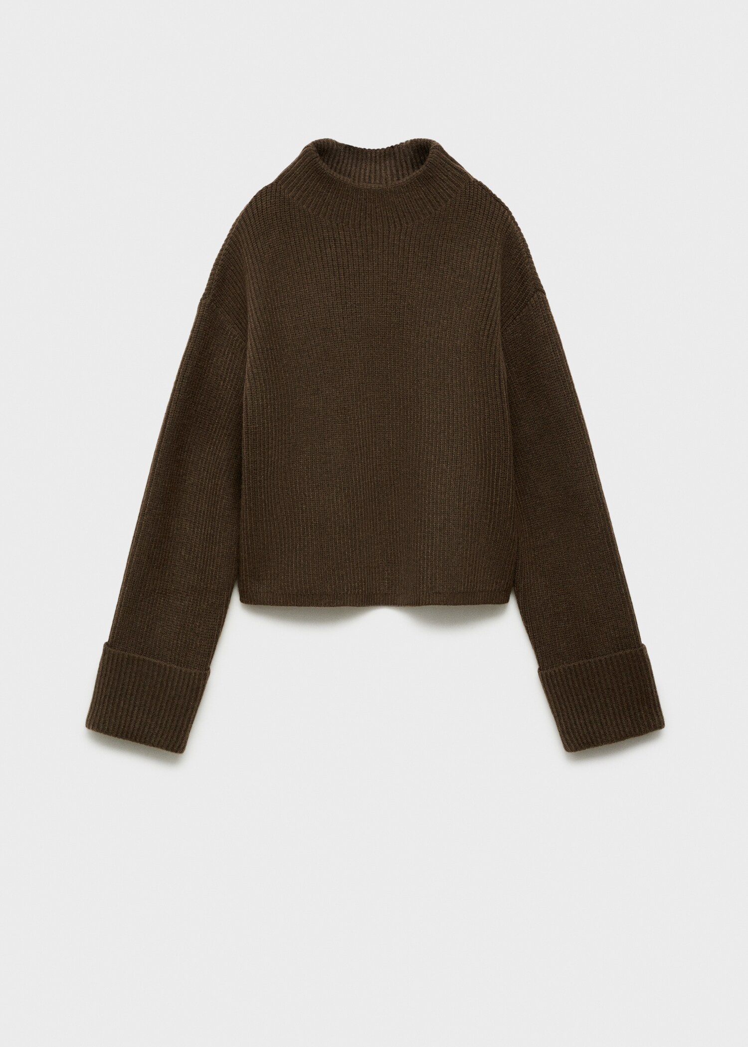 Ribbed sweater with perkins neck - Article without model