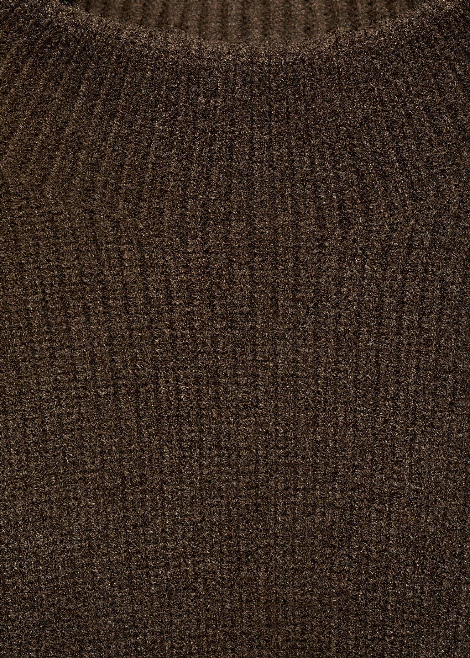 Ribbed sweater with perkins neck - Details of the article 8