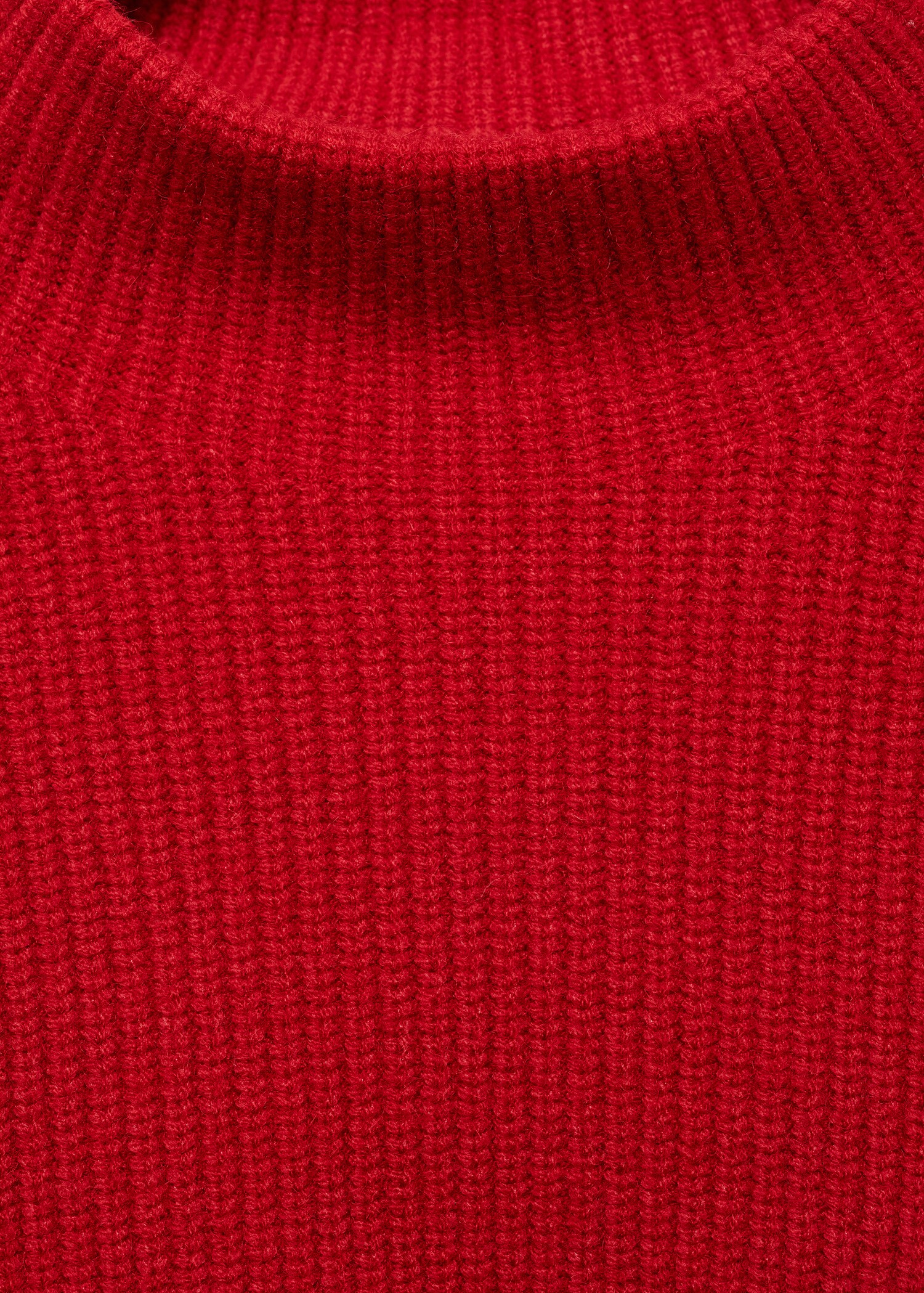 Ribbed sweater with perkins neck - Details of the article 8