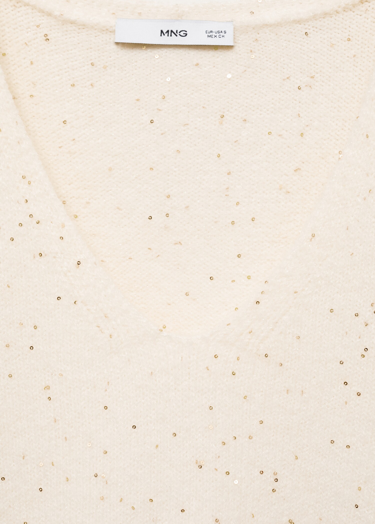 Jersey cuello pico lentejuelas - Detalle del artículo 8