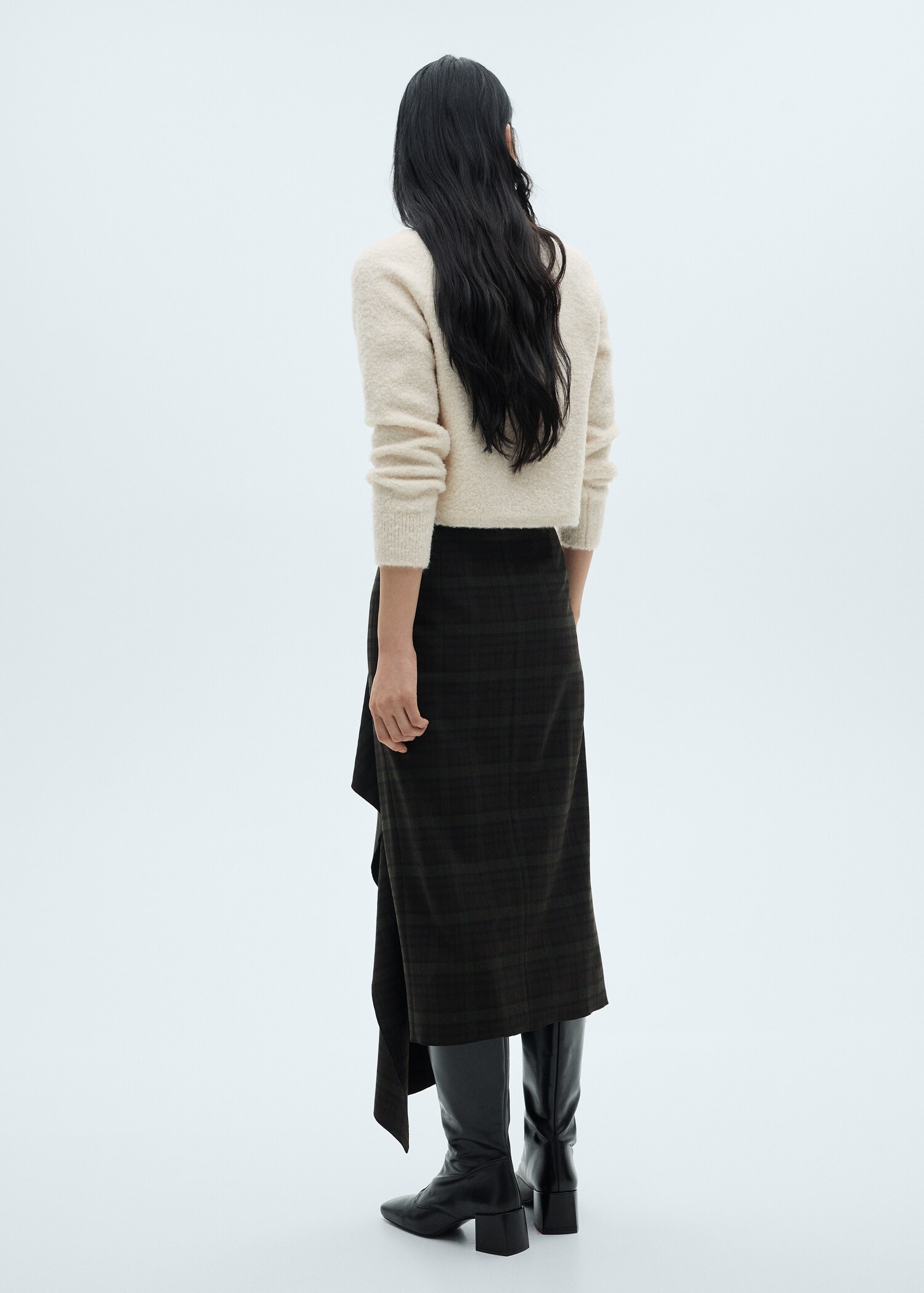 Perkins-neck bouclé sweater - Reverse of the article