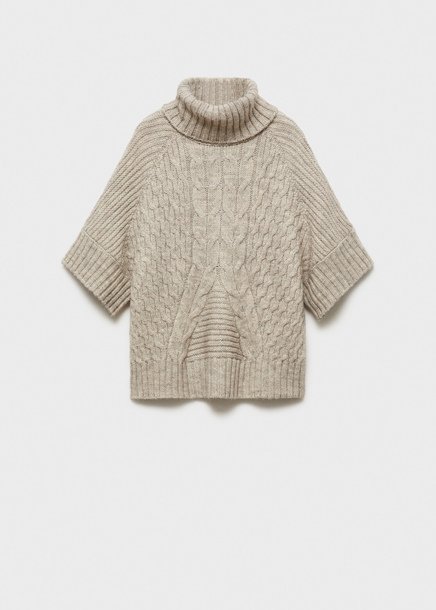 Short-sleeved braided sweater - Article without model