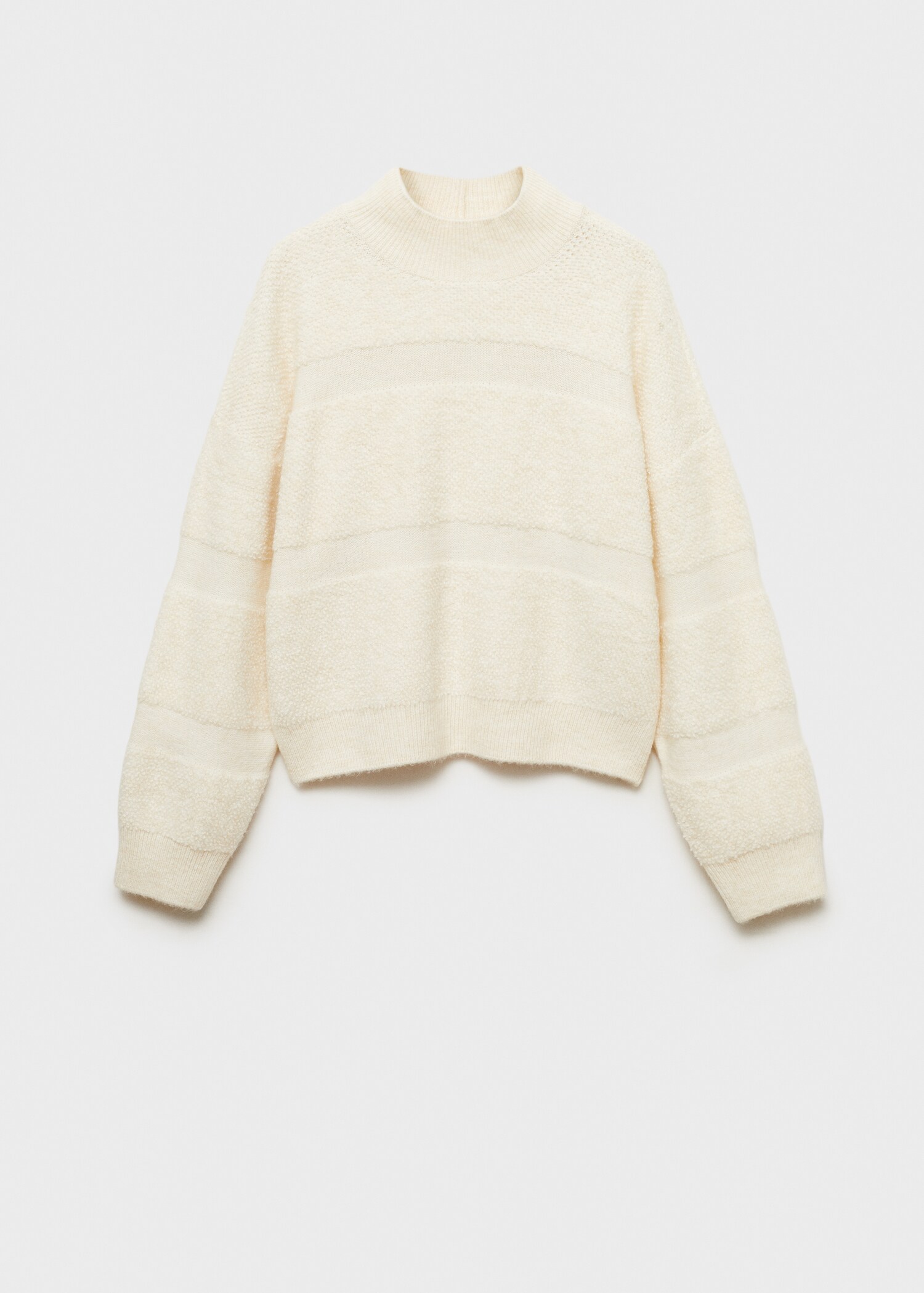 Perkins-neck panelled sweater - Article without model