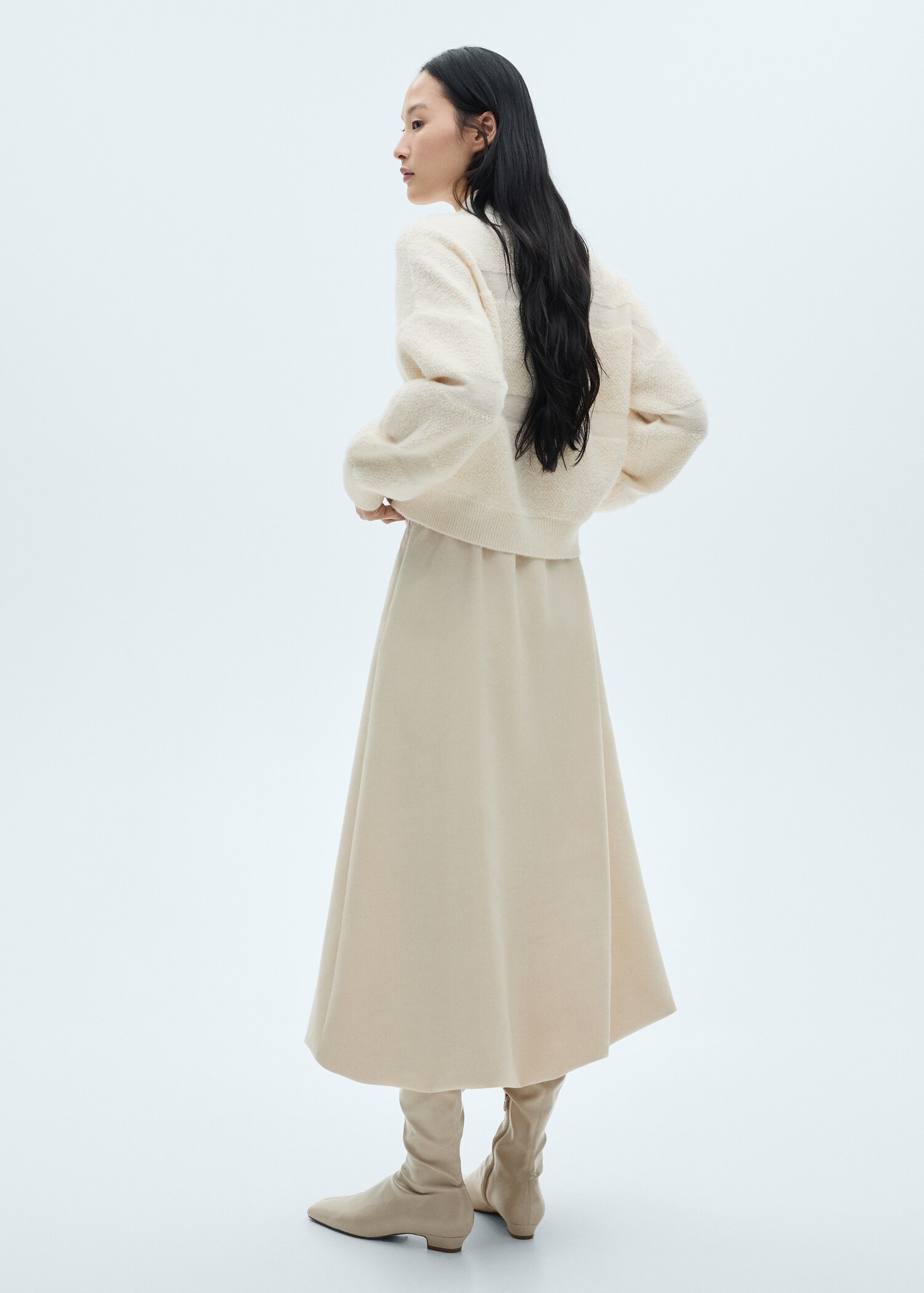 Perkins-neck panelled sweater - Reverse of the article