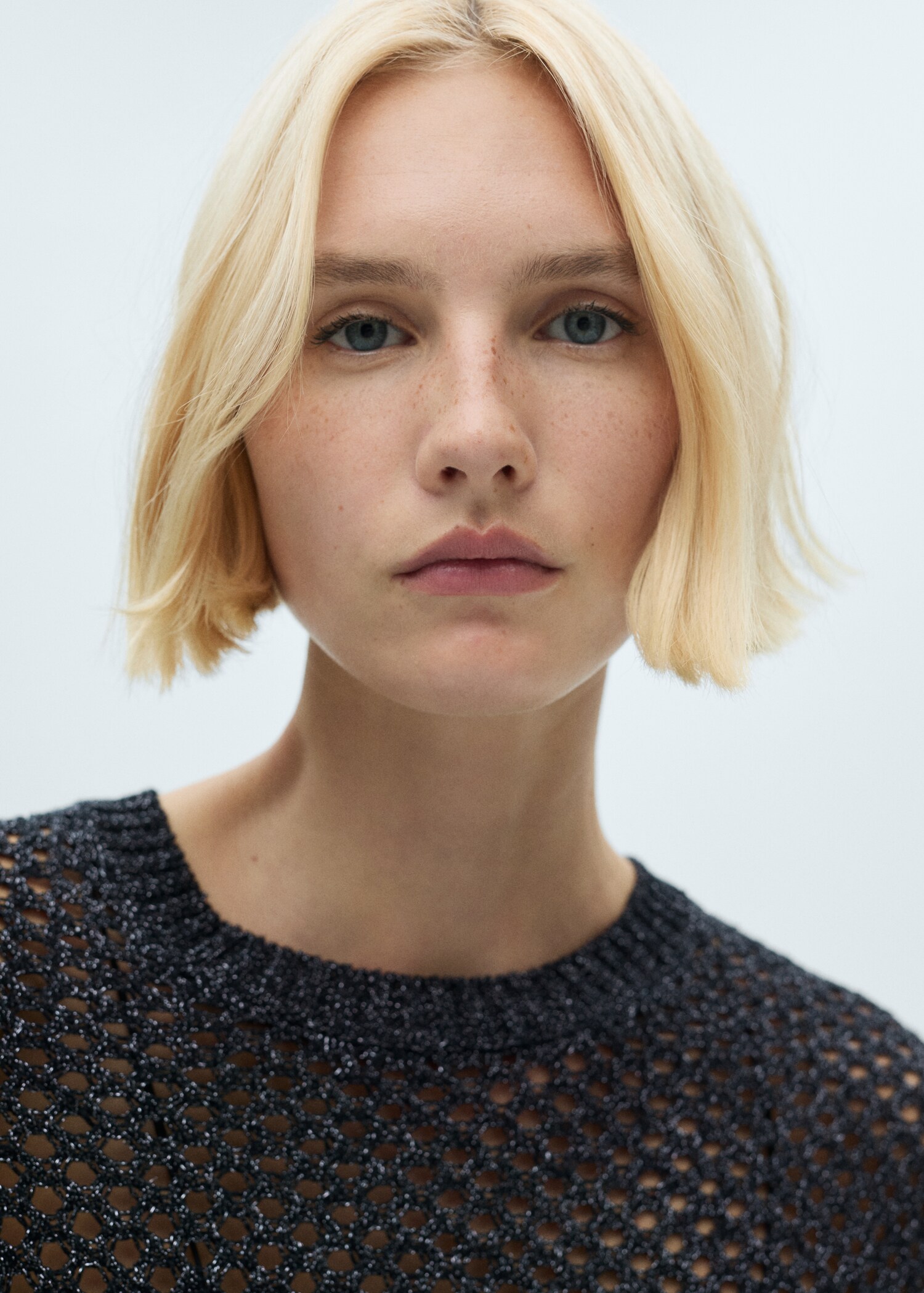 Lurex openwork knitted sweater - Details of the article 1