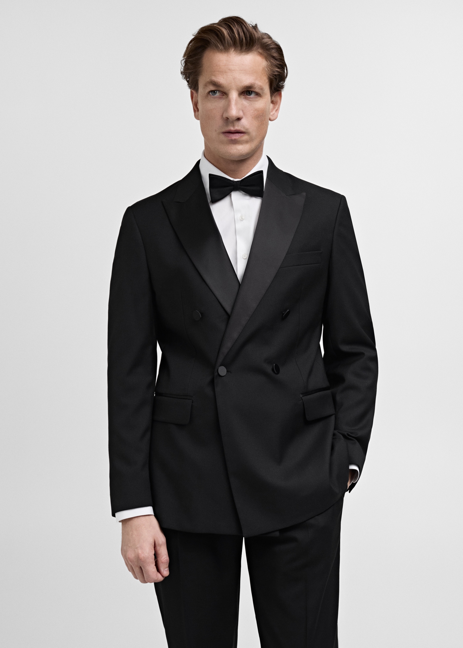 Smoking Negro Trajes Smoking Para Hombres Americana Traje Smoking