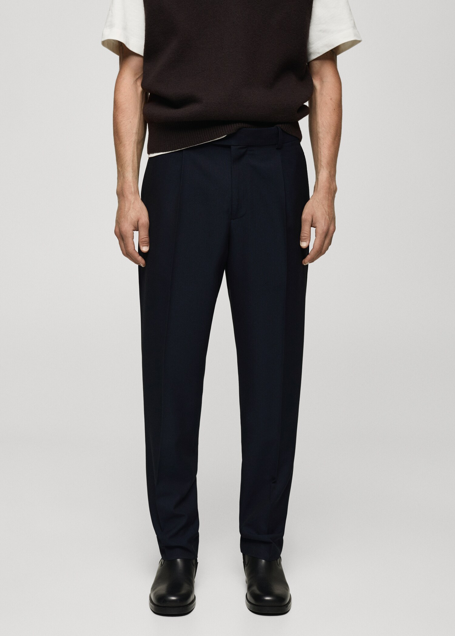 Pantalon de costume slim fit - Plan moyen
