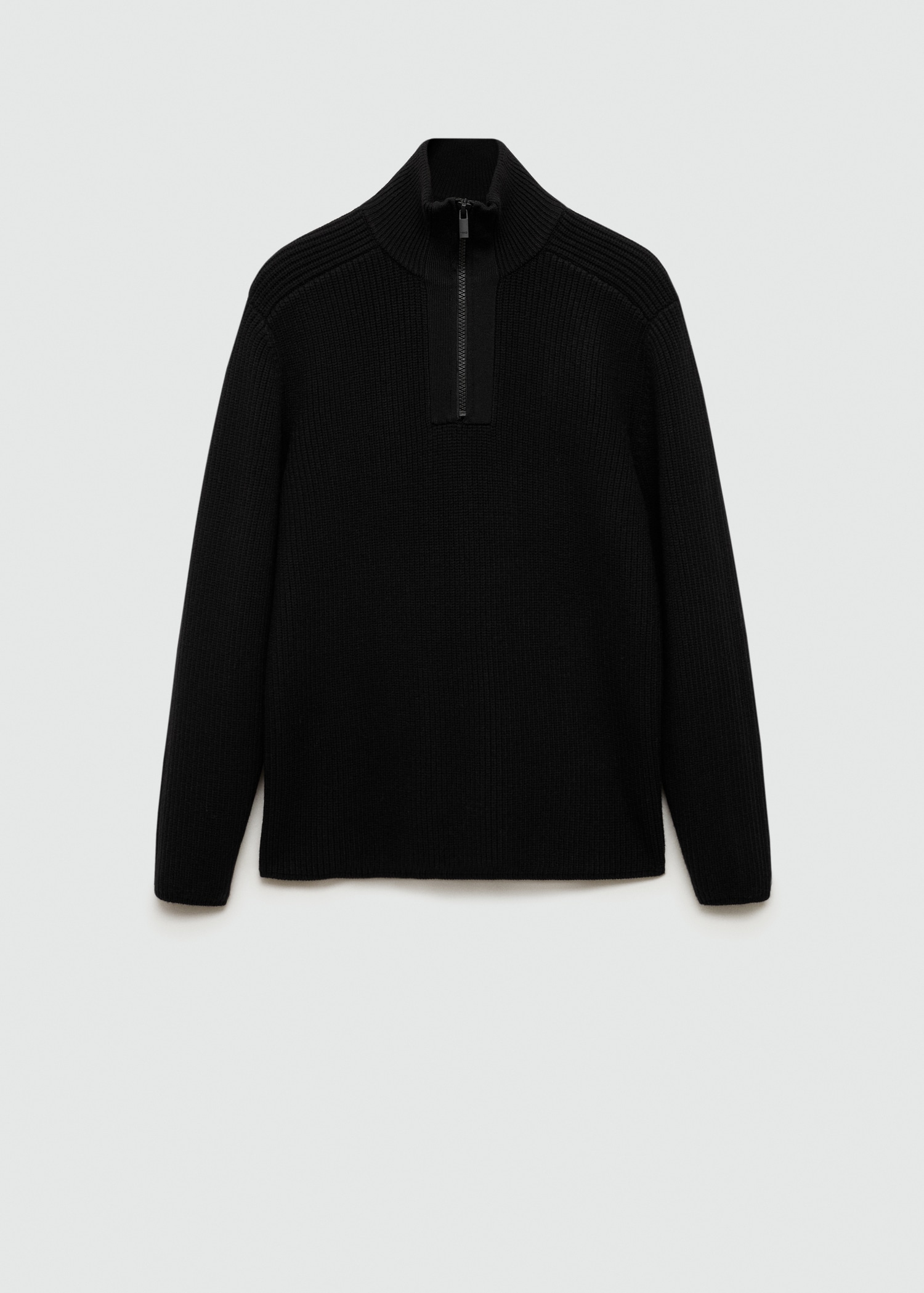 Coolmax® breathable wool-blend sweater with zip - Article sans modèle