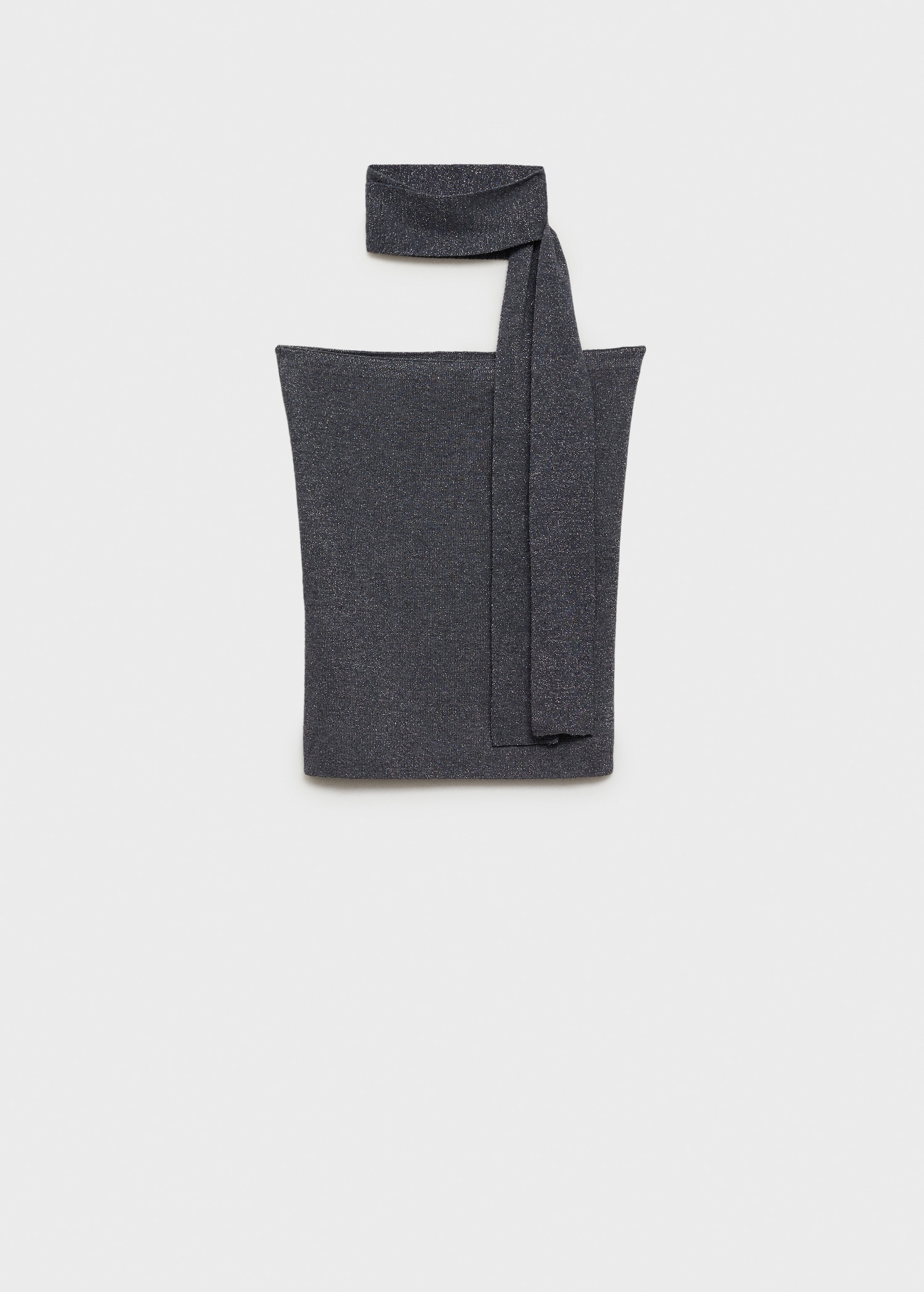 Top de lurex cu fundă - Articol fără model