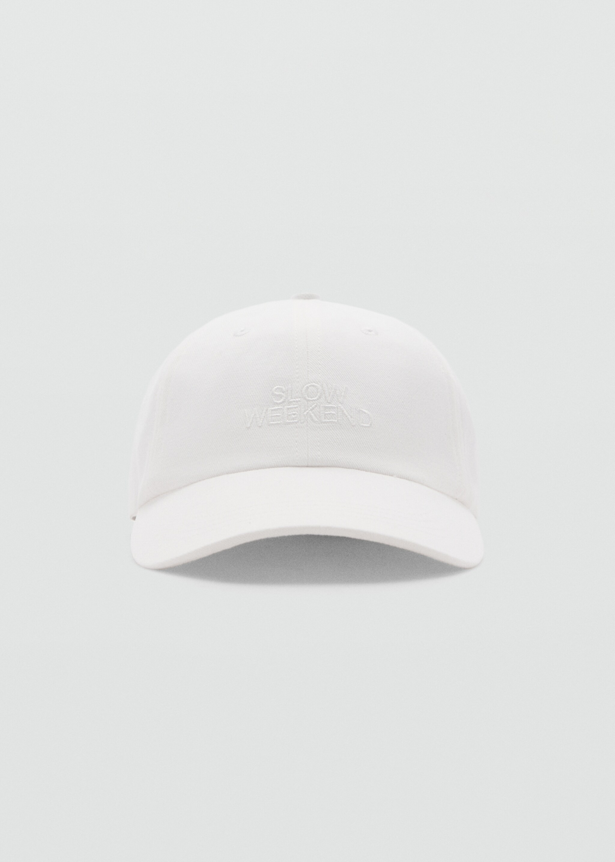 Embroidered message cap - Medium plane, White. Ref: 77020251-00.