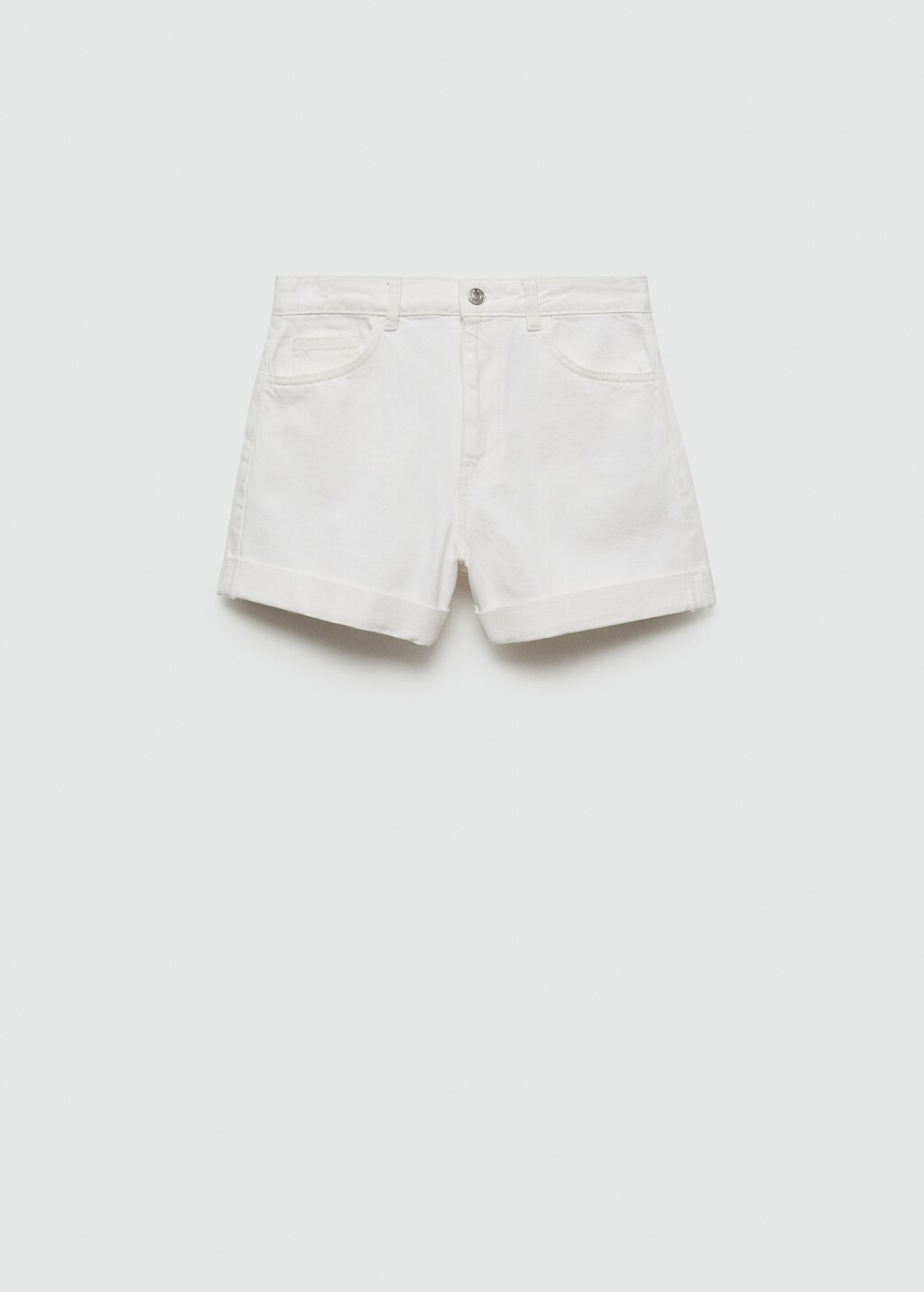 High-waisted mom-fit denim shorts - image 3