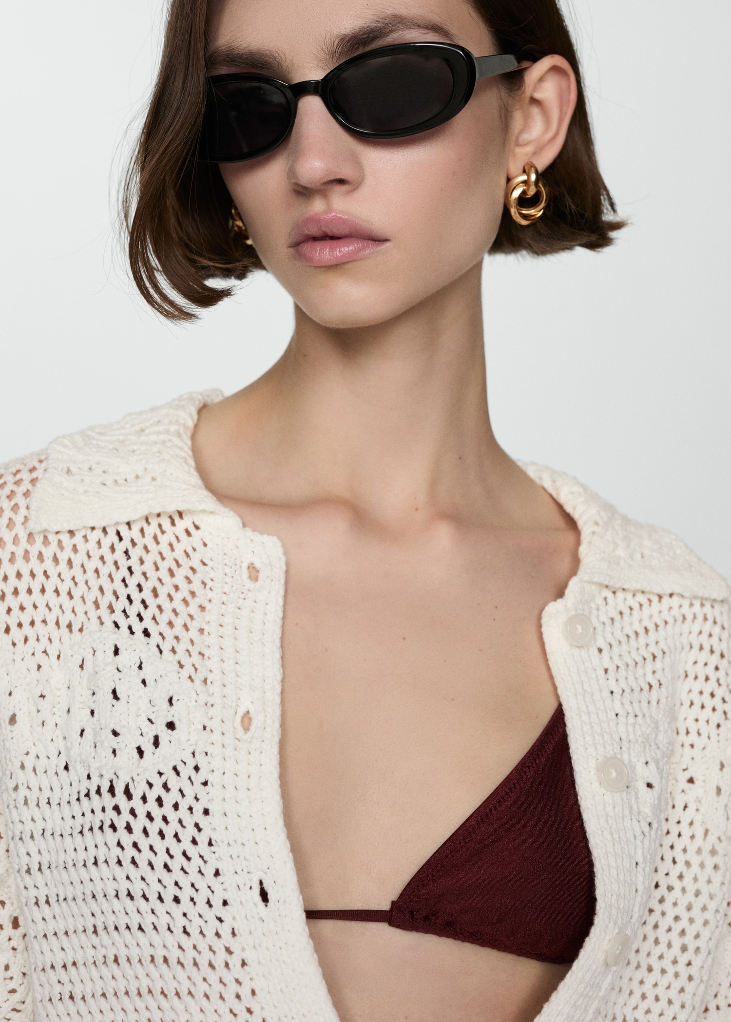 Crochet knitted cardigan - Details of the article 1