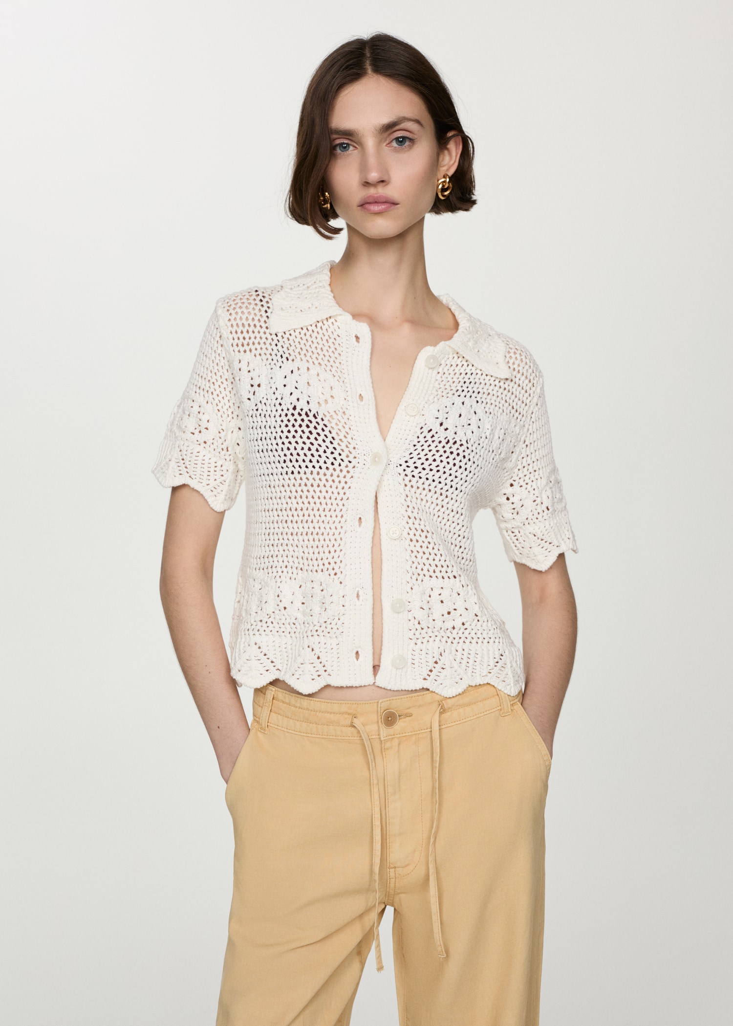 Crochet knitted cardigan - Details of the article 6