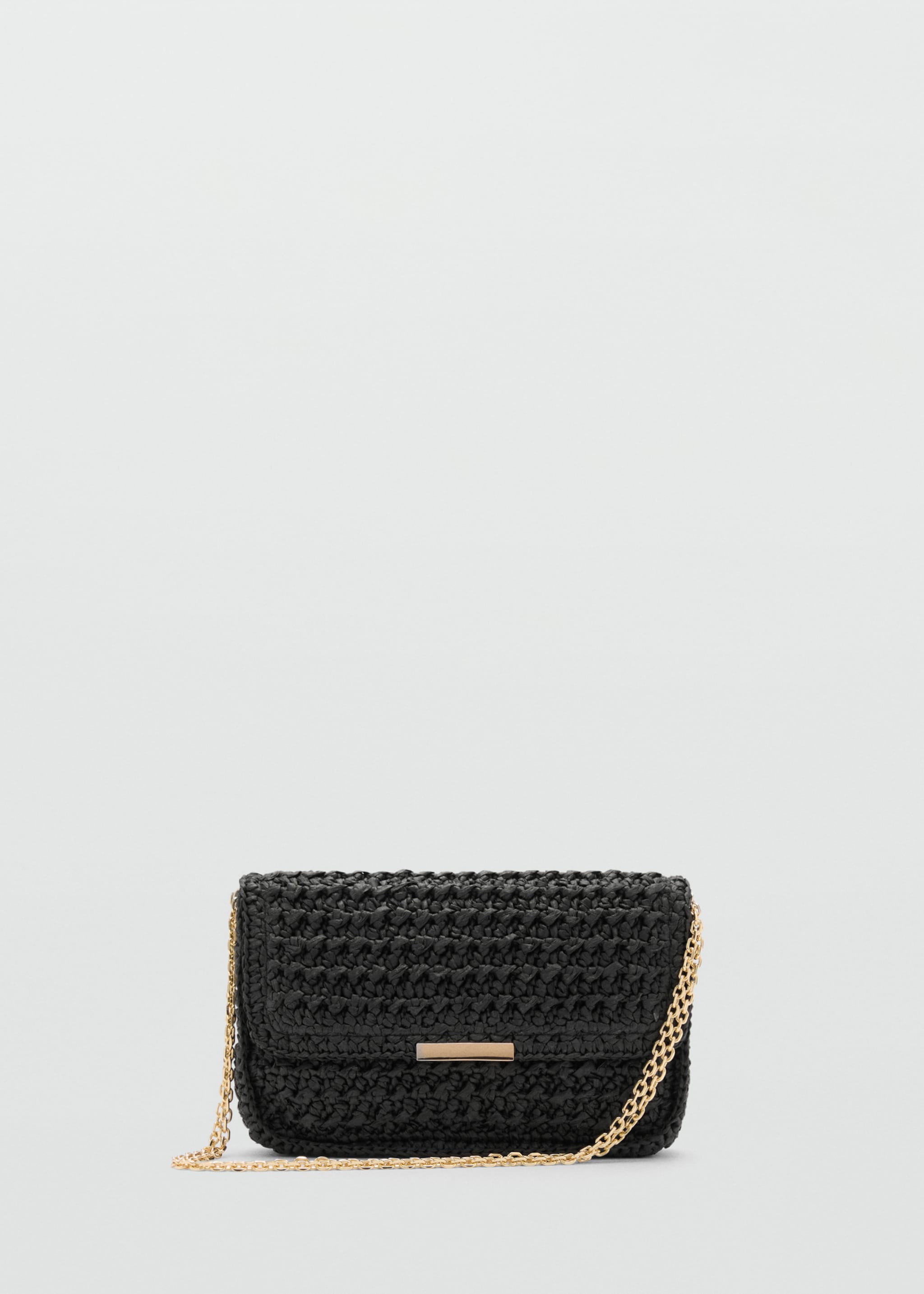 Bolso bandolera fibra natural - Artículo sin modelo, Negro. Ref: 77020339-00.