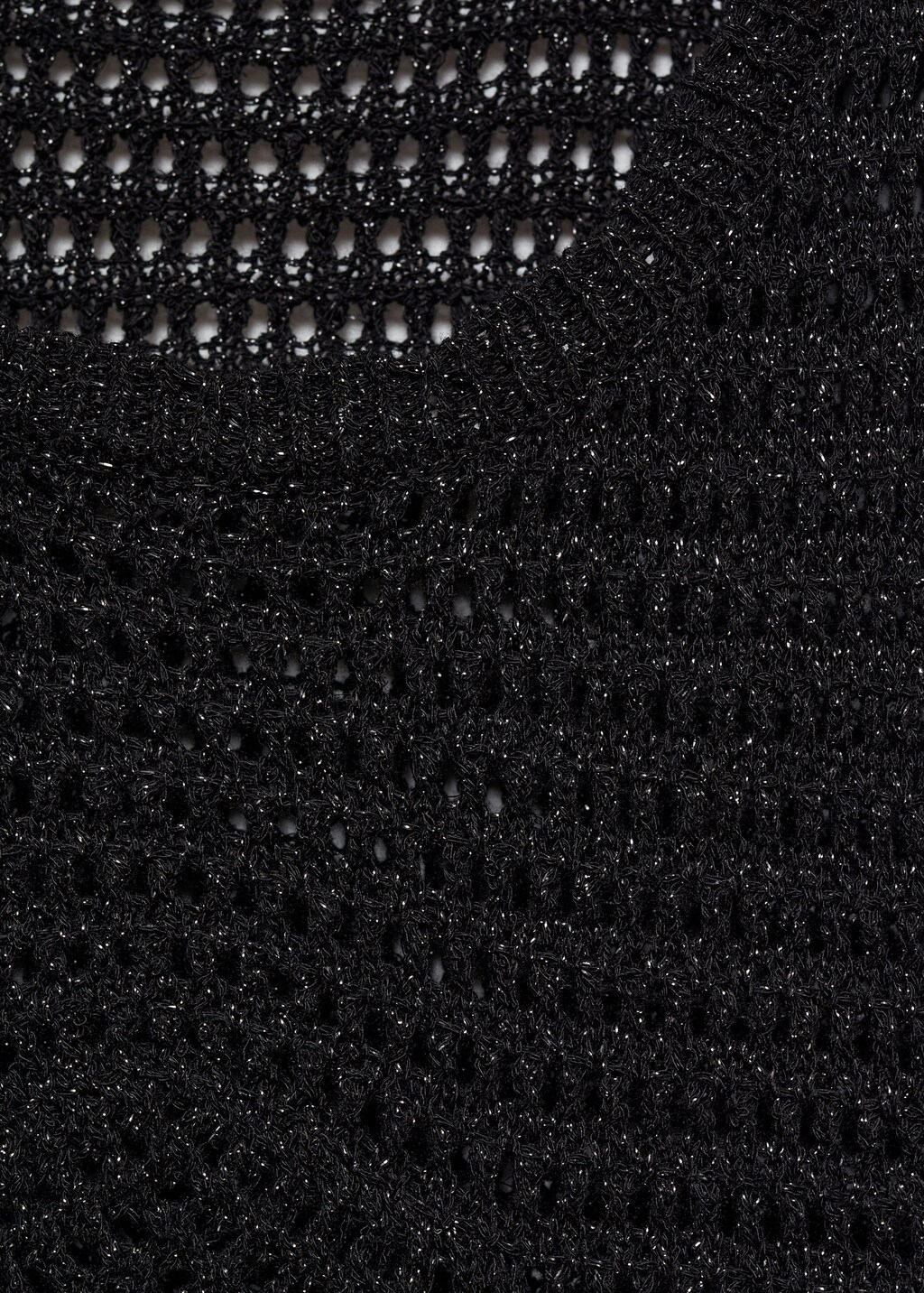 Knitted lurex top with lace design - image 4