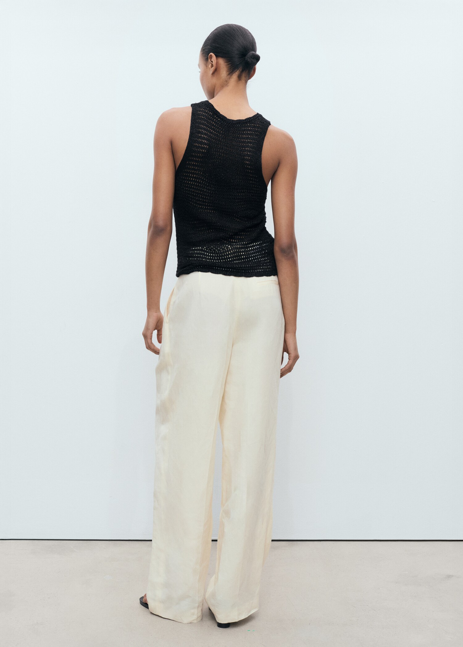 Openwork knitted lurex top - Reverse of the article