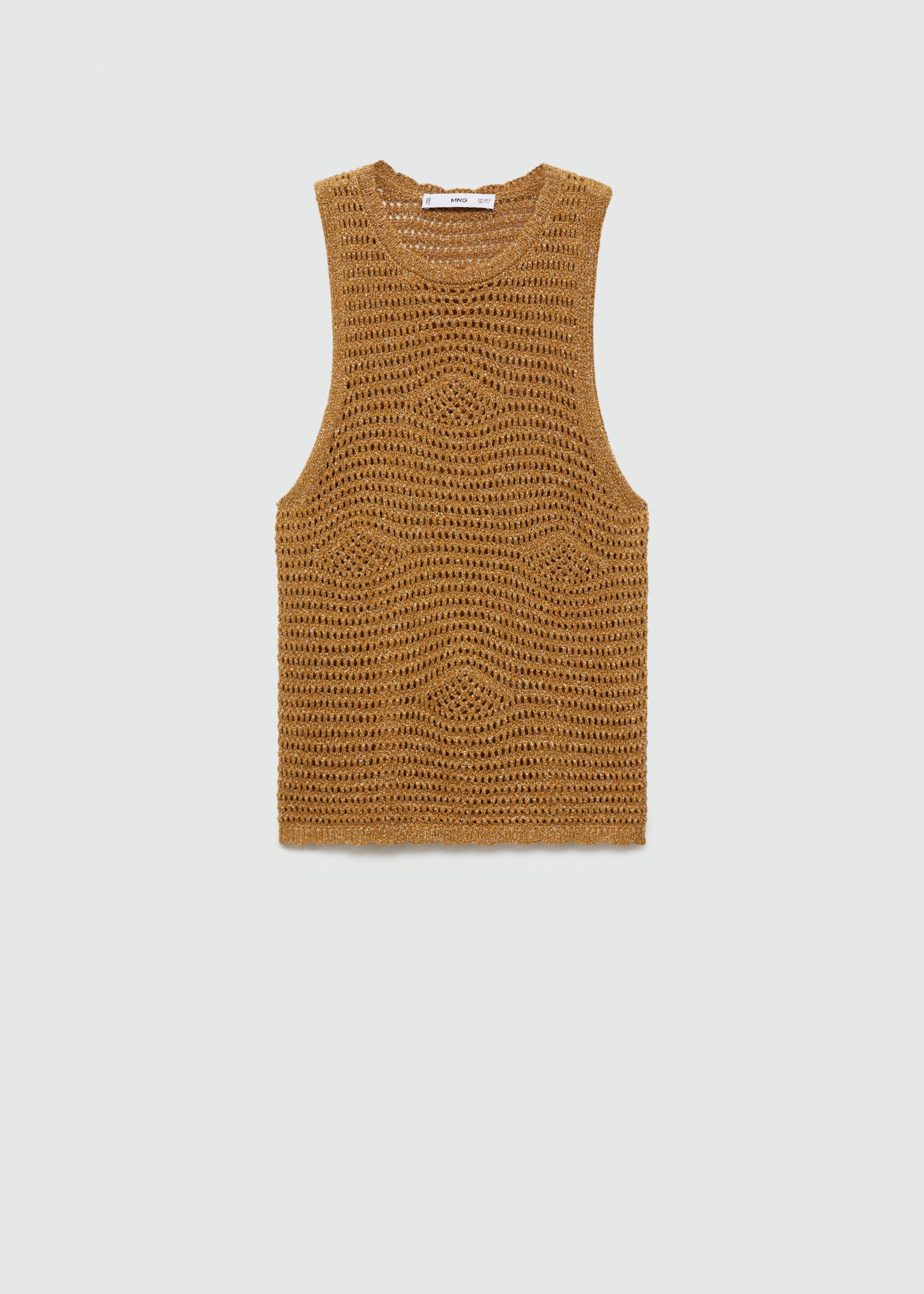 Openwork knitted lurex top - Article without model