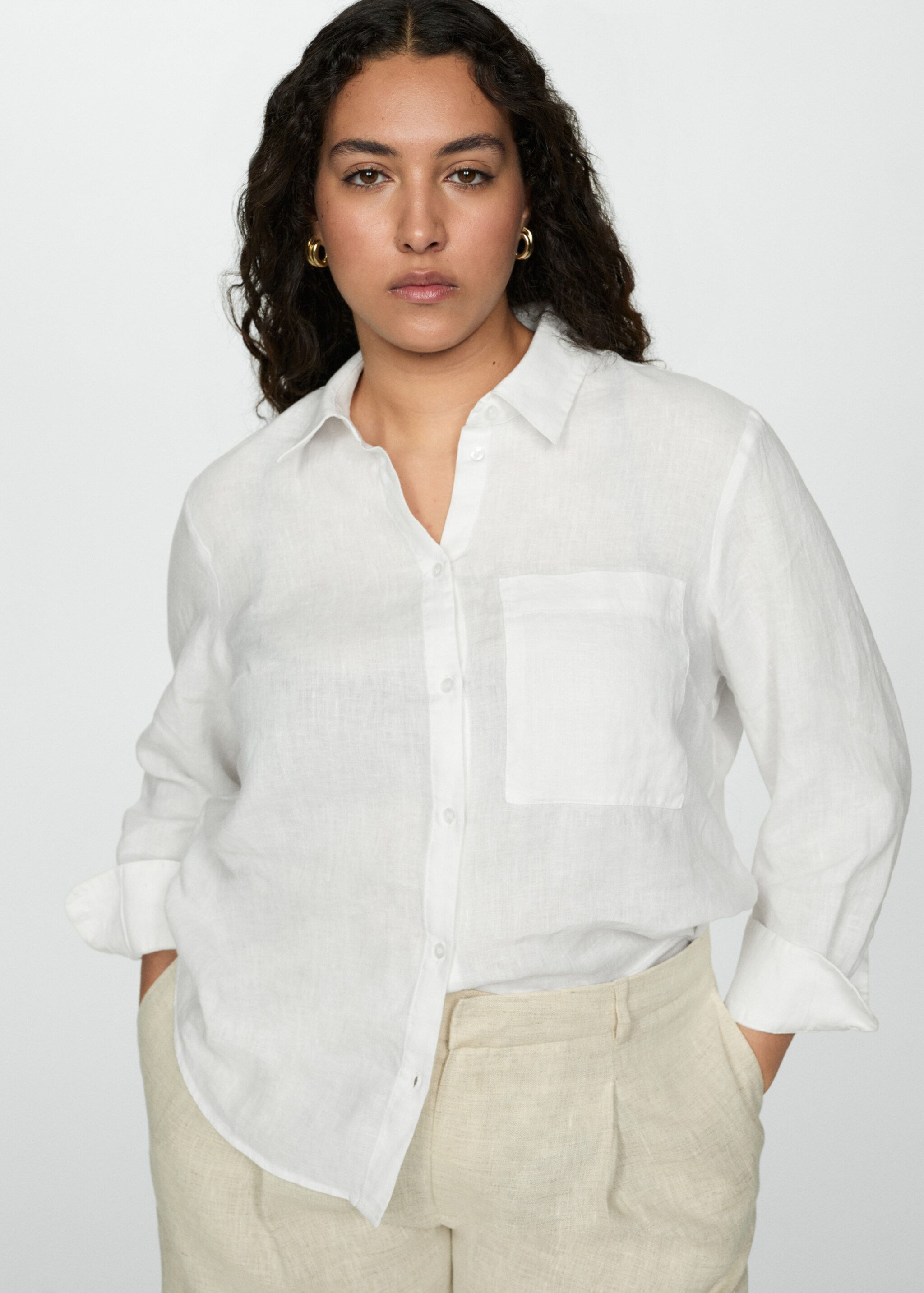 Camisa lino bolsillo - Detalle del artículo 5