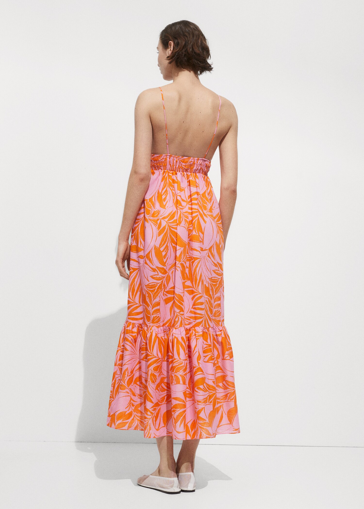 Printed long dress - Reverse of the article