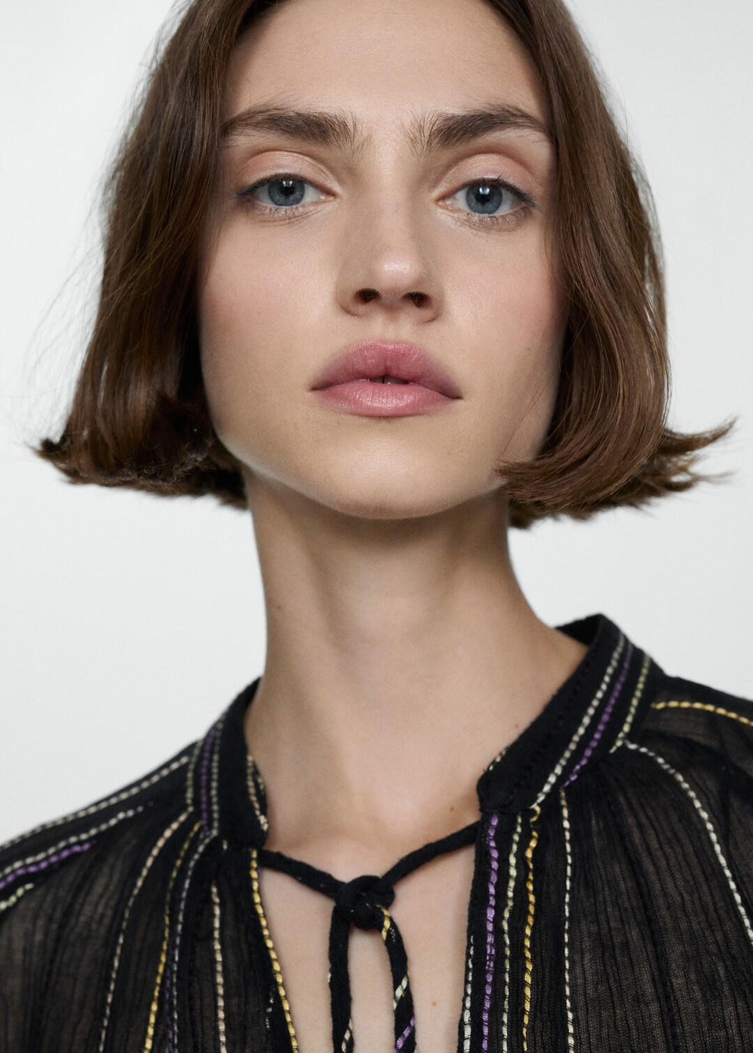 Striped Bow Blouse Women MANGO Philippines striped-bow-blouse-women-mango-philippines